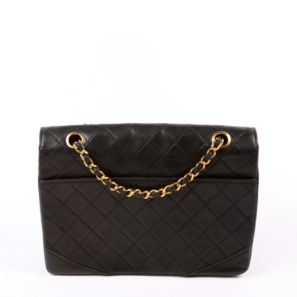 CC Flap Shoulder Bag Quilted Lambskin Vintage 0M - Image 3