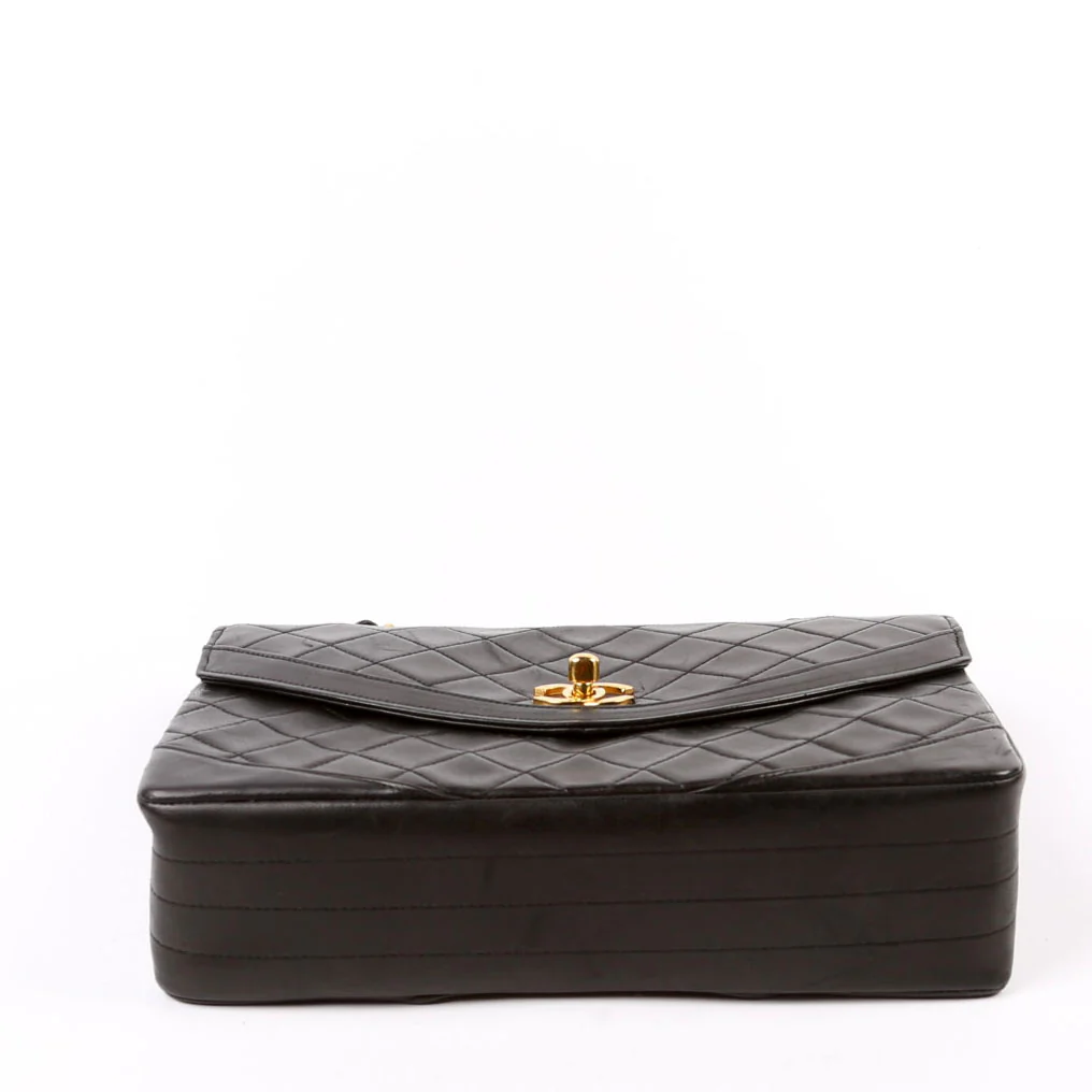 CC Flap Shoulder Bag Quilted Lambskin Vintage 0M - Image 4