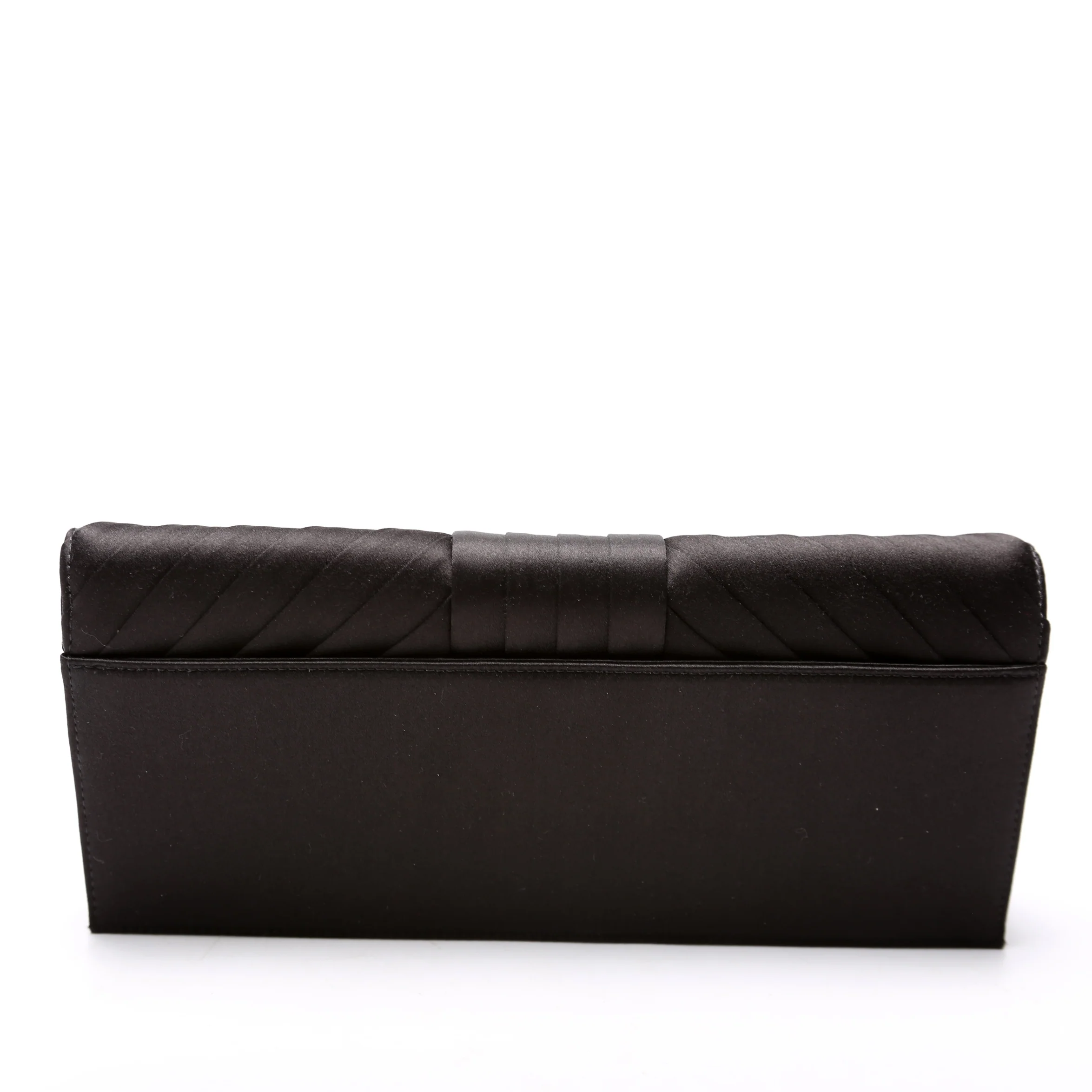 CC Flip Lock Pleated Satin Clutch 29M - Image 3