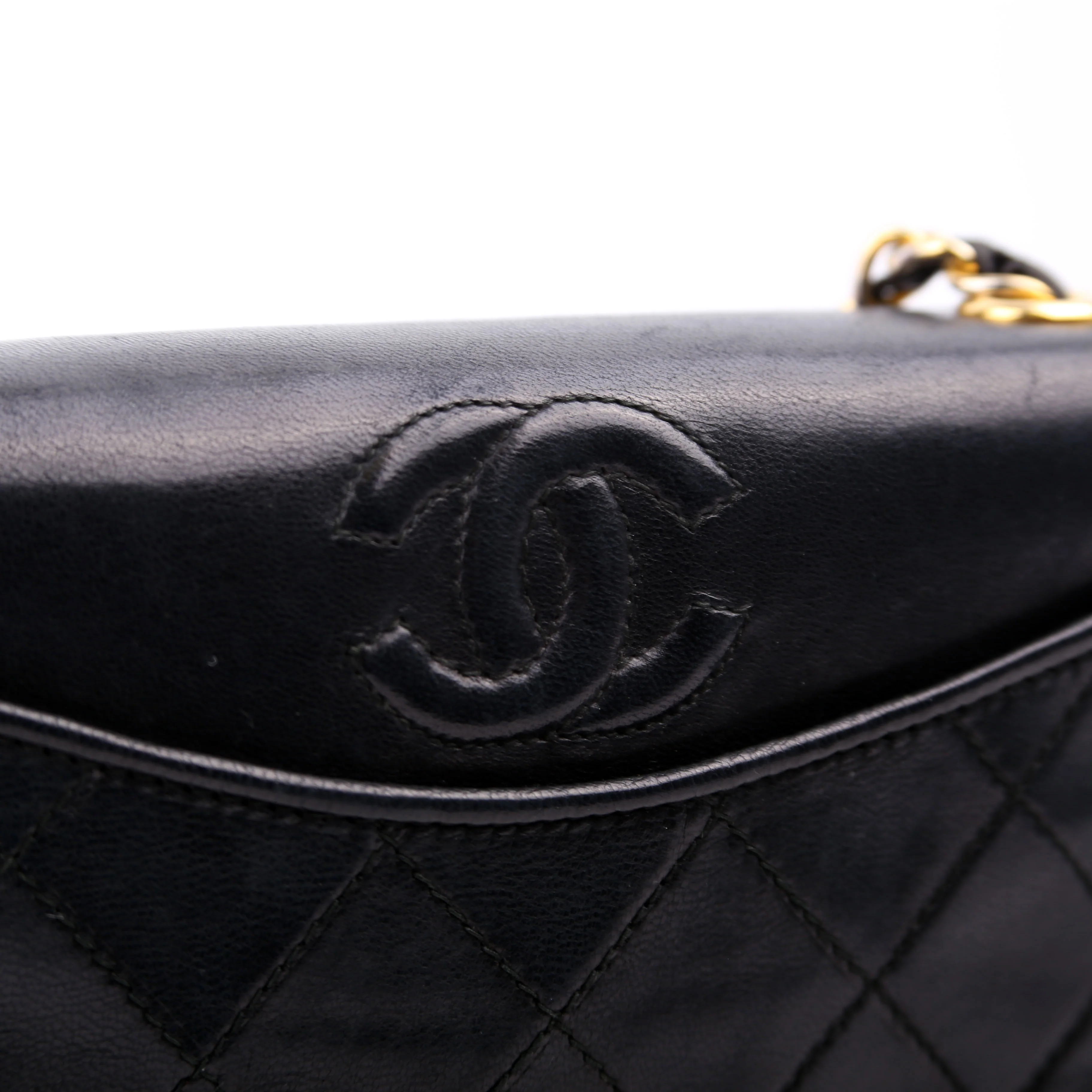 CC Full Flap Mini Bag Quilted Lambskin Vintage - Image 13