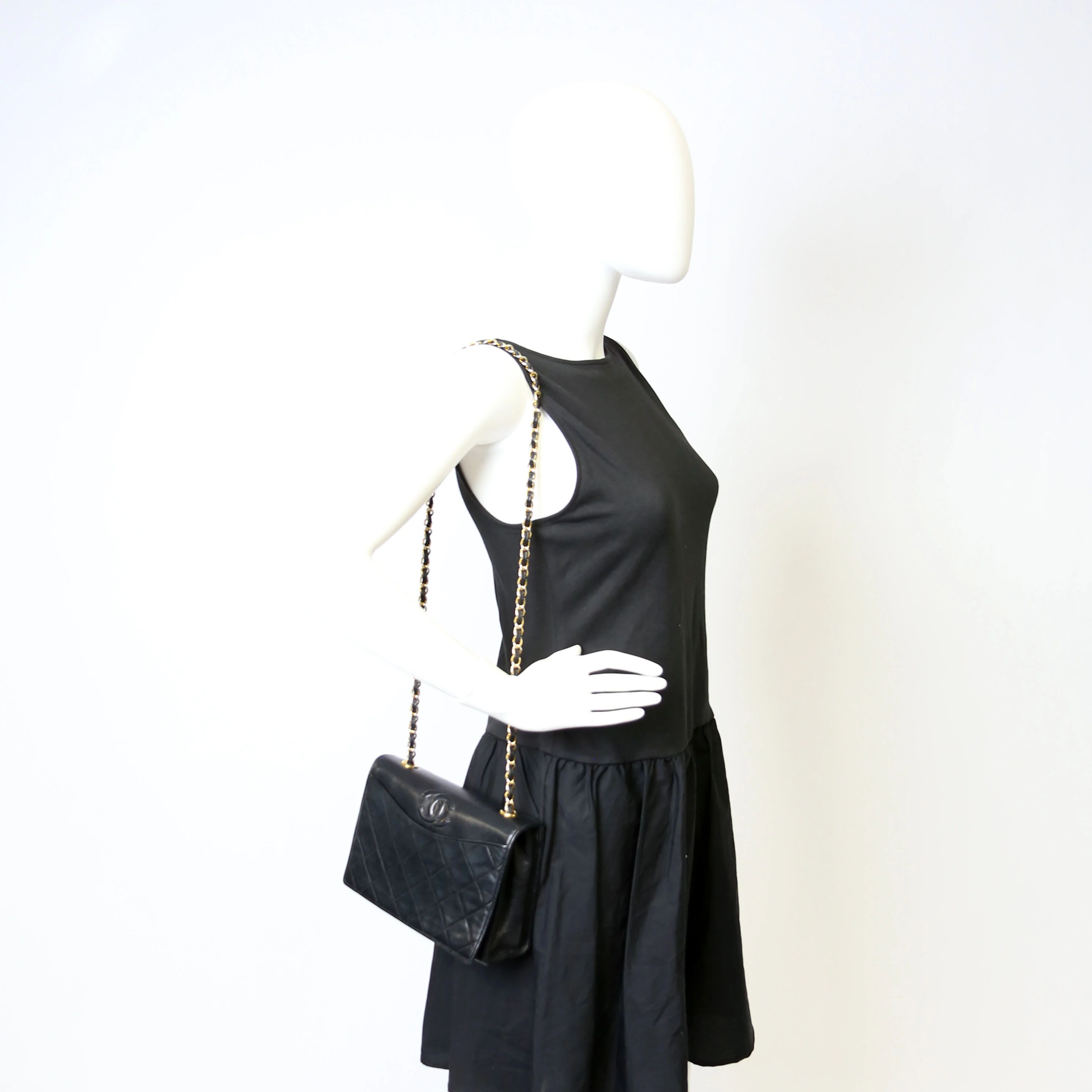 CC Full Flap Mini Bag Quilted Lambskin Vintage - Image 20