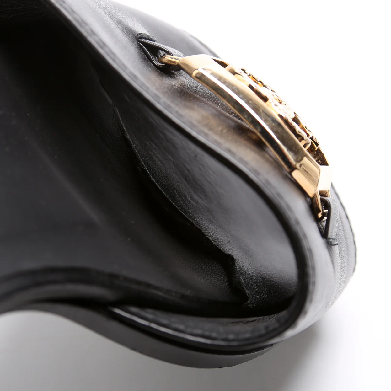 CC Leather Sandals Size 38 Black - Image 6
