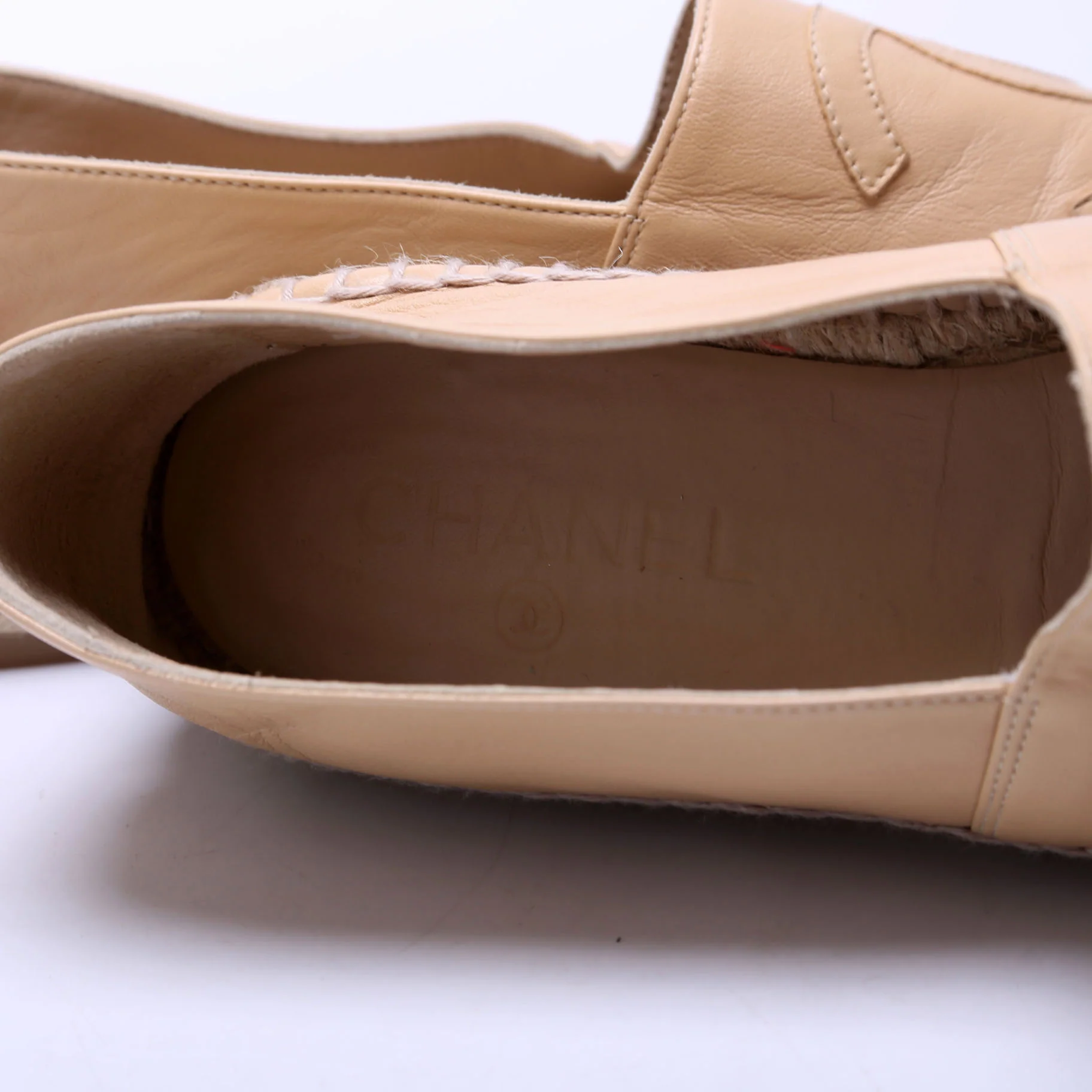 CC Logo Espadrilles Size 41 Tan/Black - Image 6