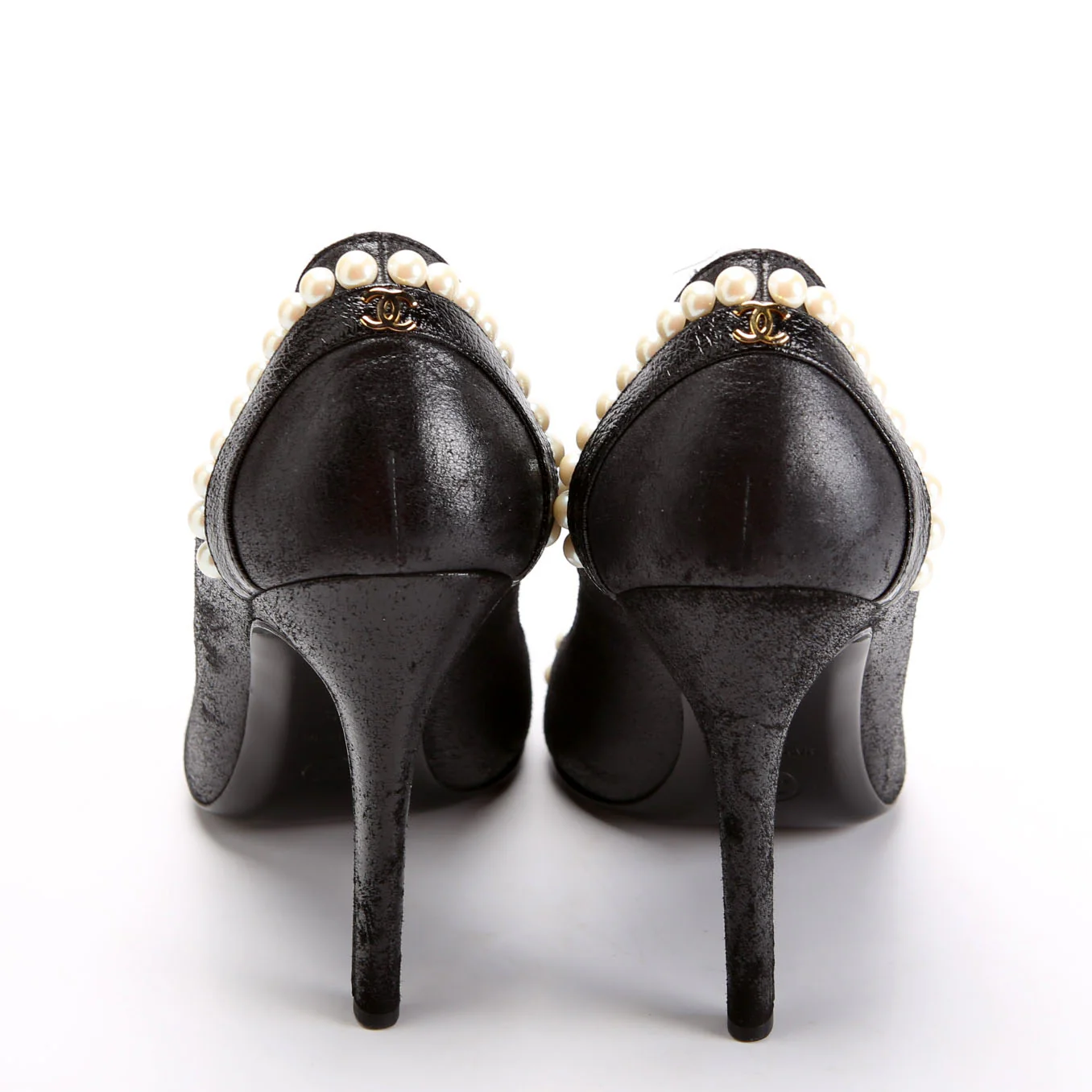 CC Logo Pearl Pumps Size 39 Black - Image 4