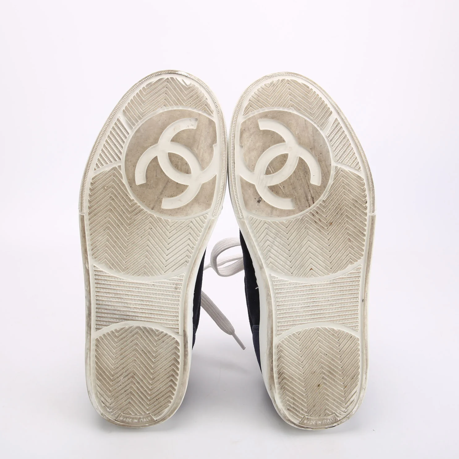 CC Logo Suede Sneakers Size 36 Blue - Image 6