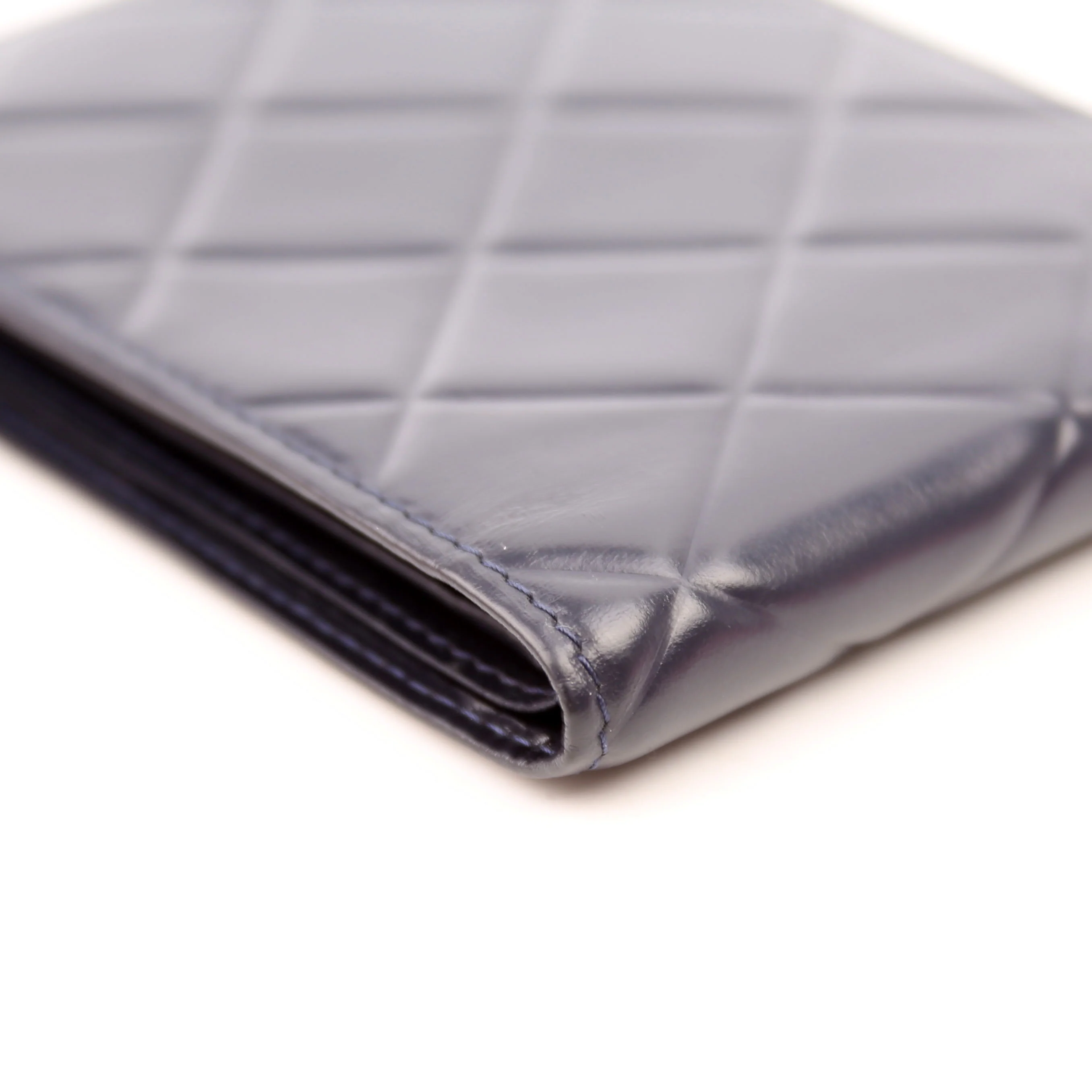 CC Mens Bifold Wallet Lambskin 30M Navy - Image 7