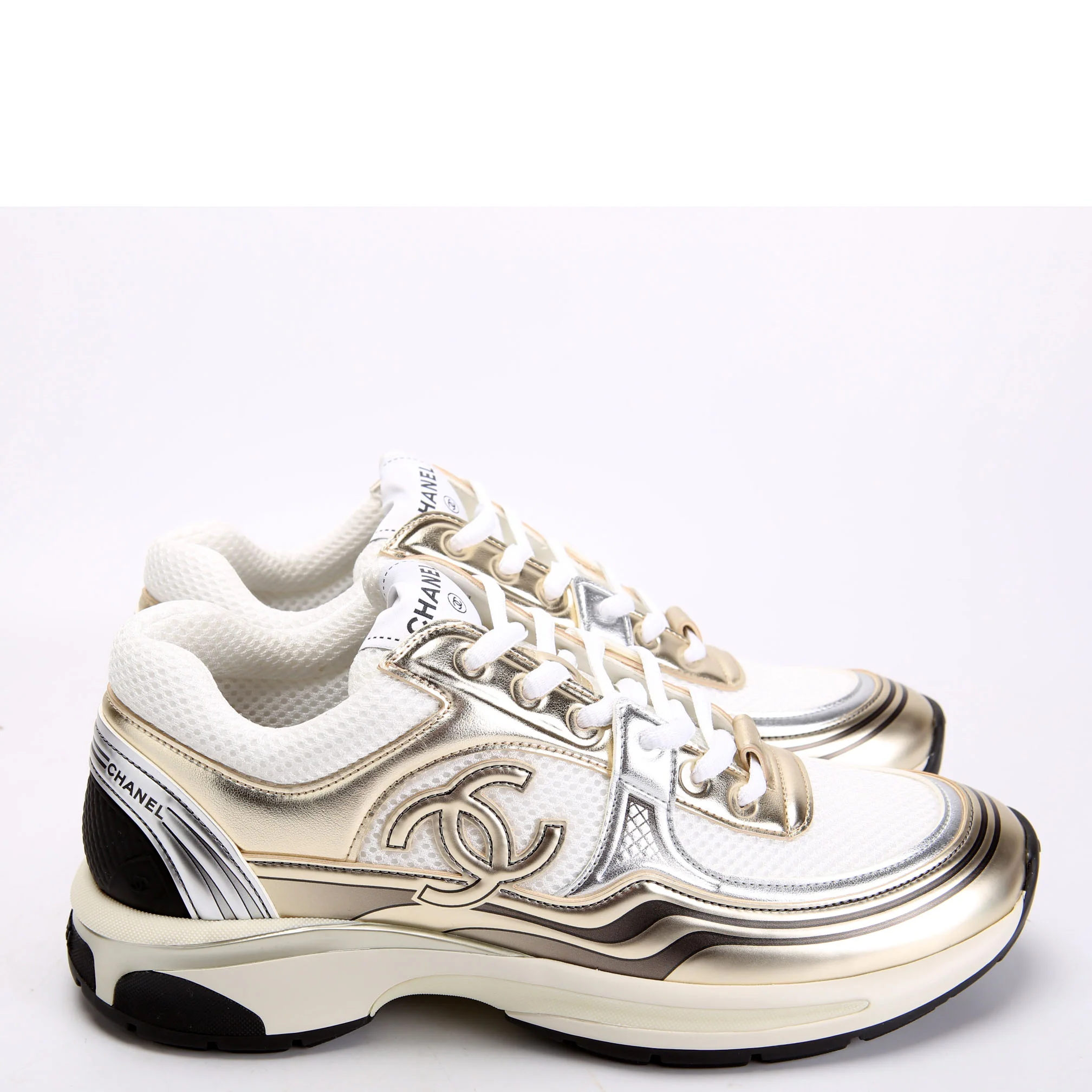 CC Mesh/Lambskin Trainers Size 40 - Image 3
