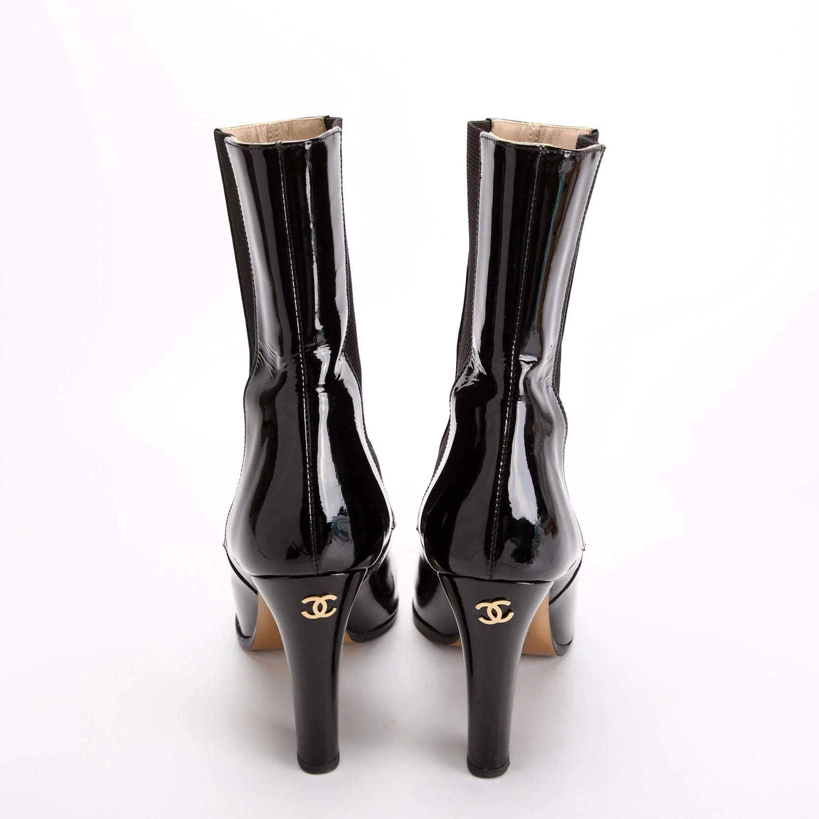 CC Patent Ankle Boots Size 38 Black - Image 4