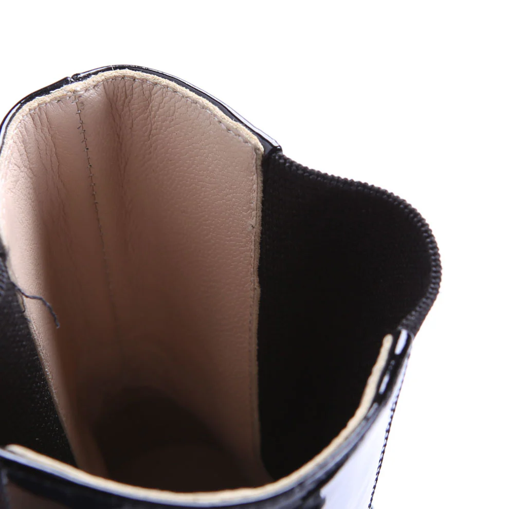 CC Patent Ankle Boots Size 38 Black - Image 6