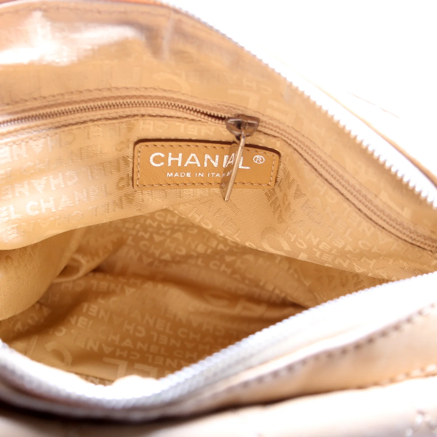 CC Pocket Accordion Shoulder Bag Lambskin 10M Tan - Image 11