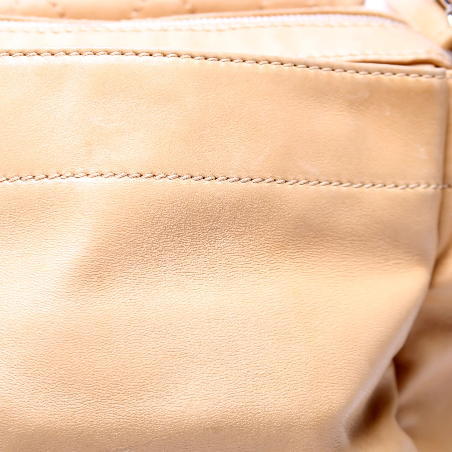 CC Pocket Accordion Shoulder Bag Lambskin 10M Tan - Image 9