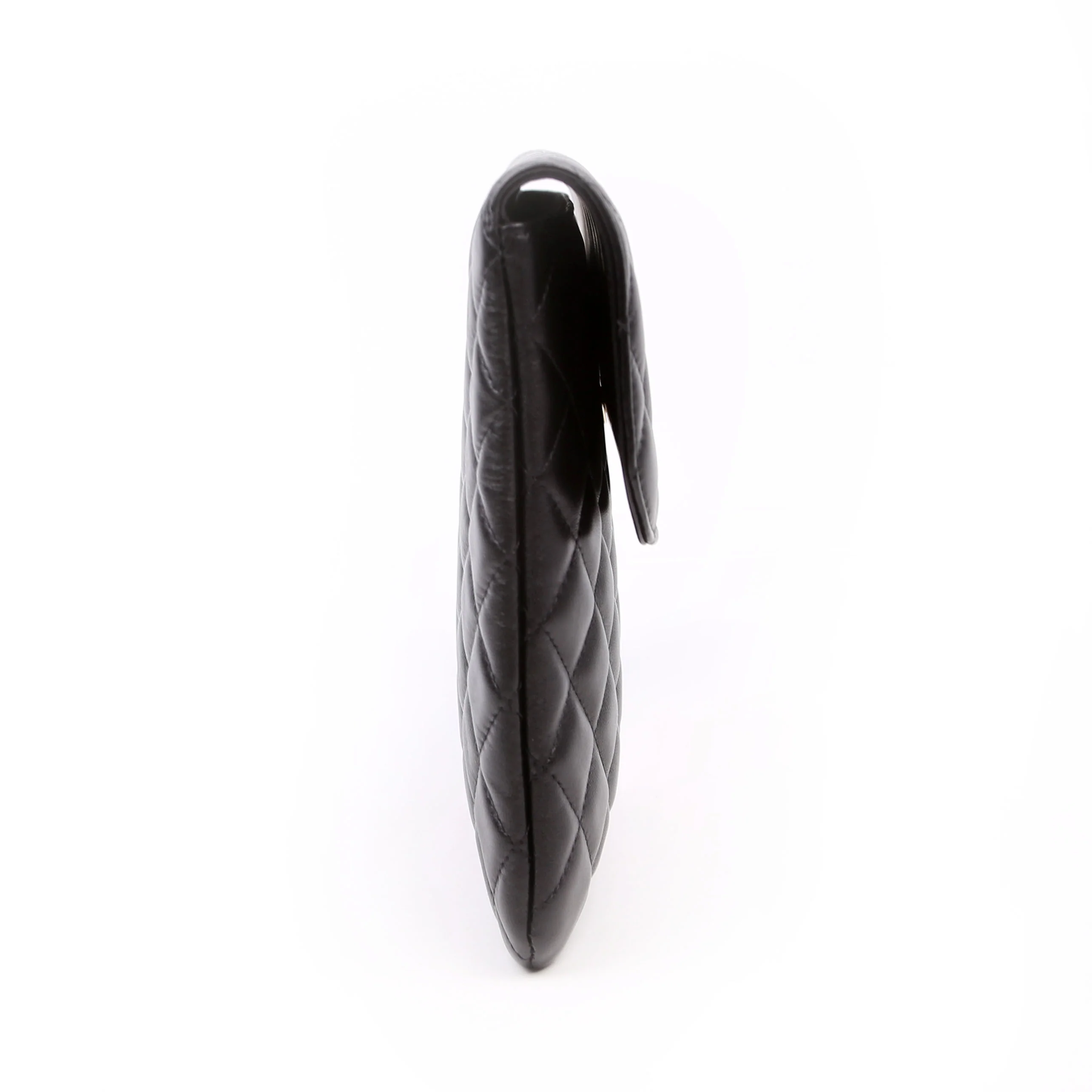 CC Quilted Flap Clutch 31M Black - Image 3