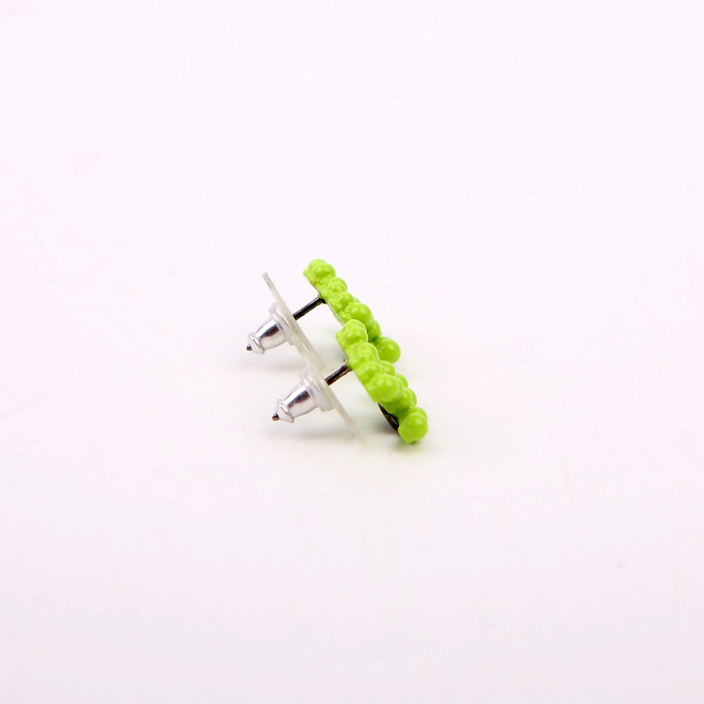 CC Resin Bead Earrings Green - Image 2