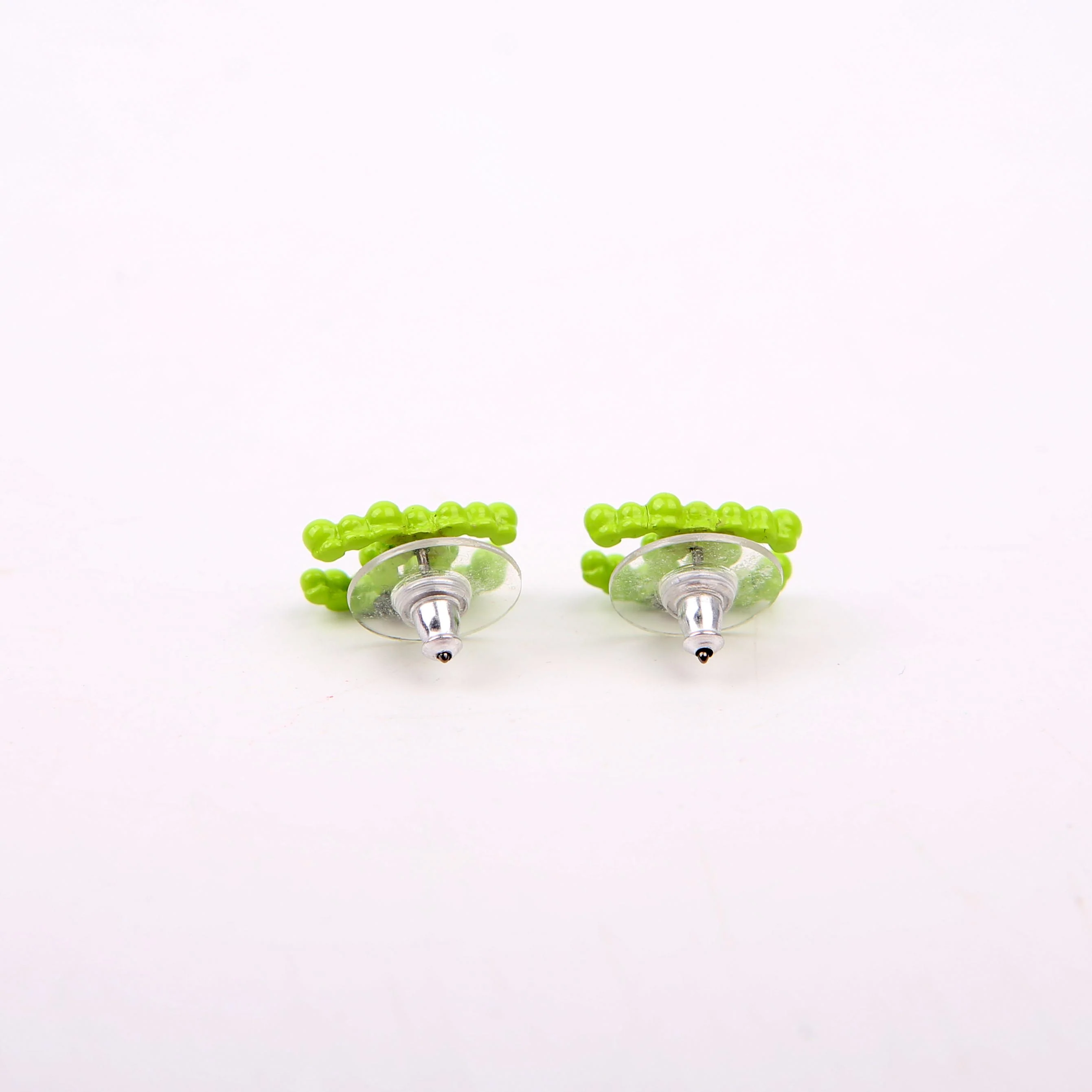 CC Resin Bead Earrings Green - Image 3
