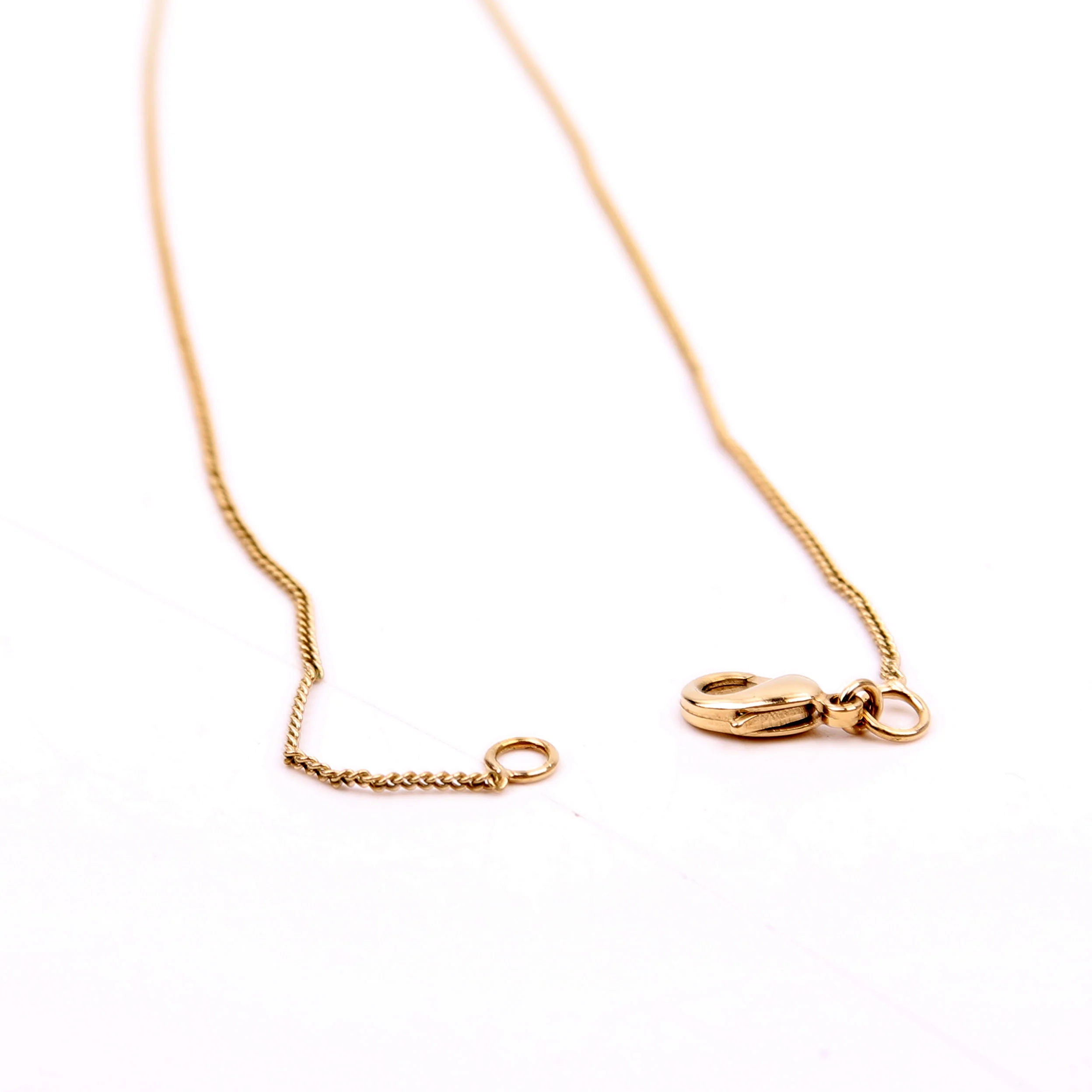 CC Rhinestone Drop Pendant Necklace Gold - Image 5