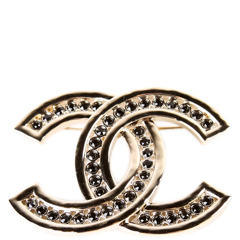CC Rhinestone Large Brooch