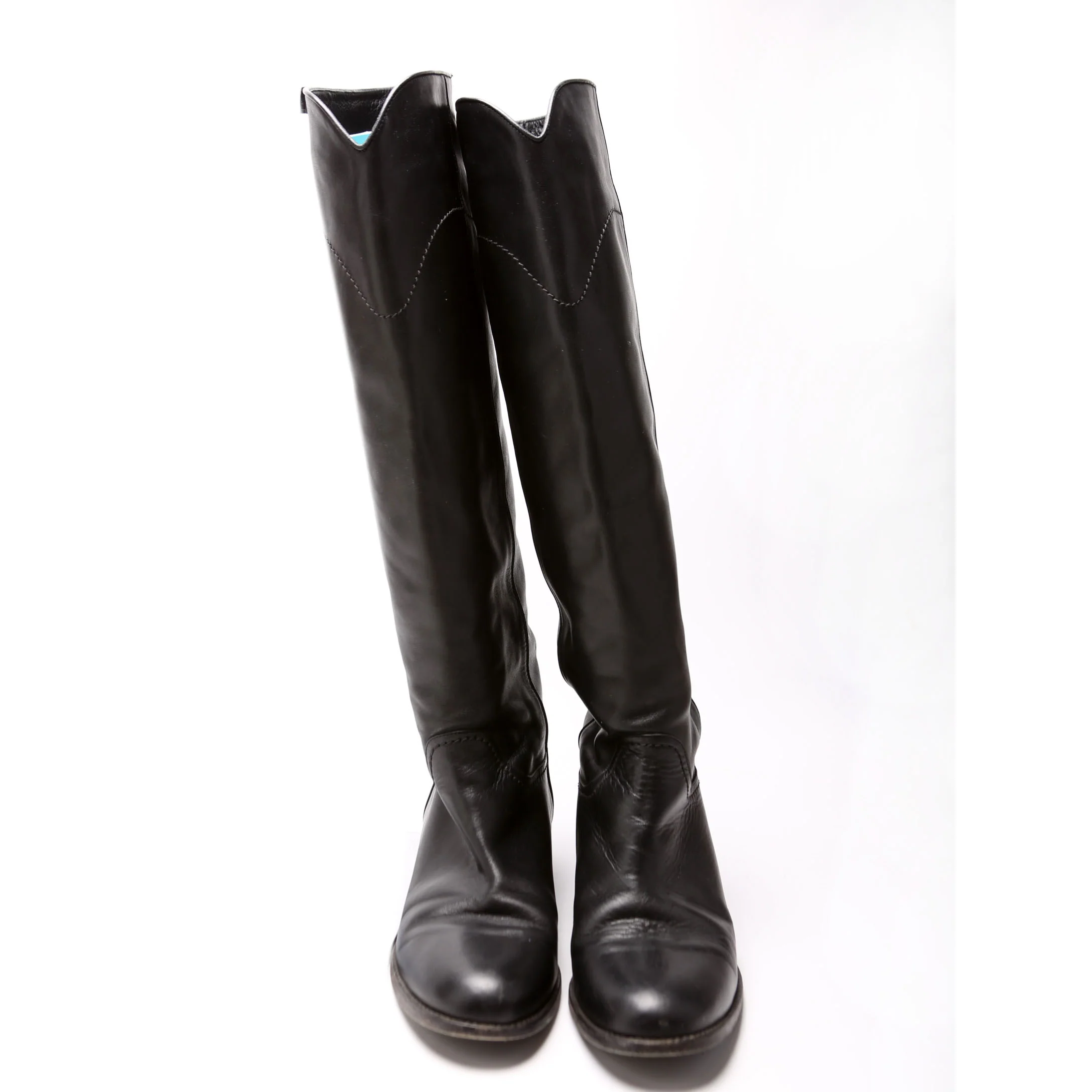 CC Riding Boots Leather Size 39 Black - Image 2