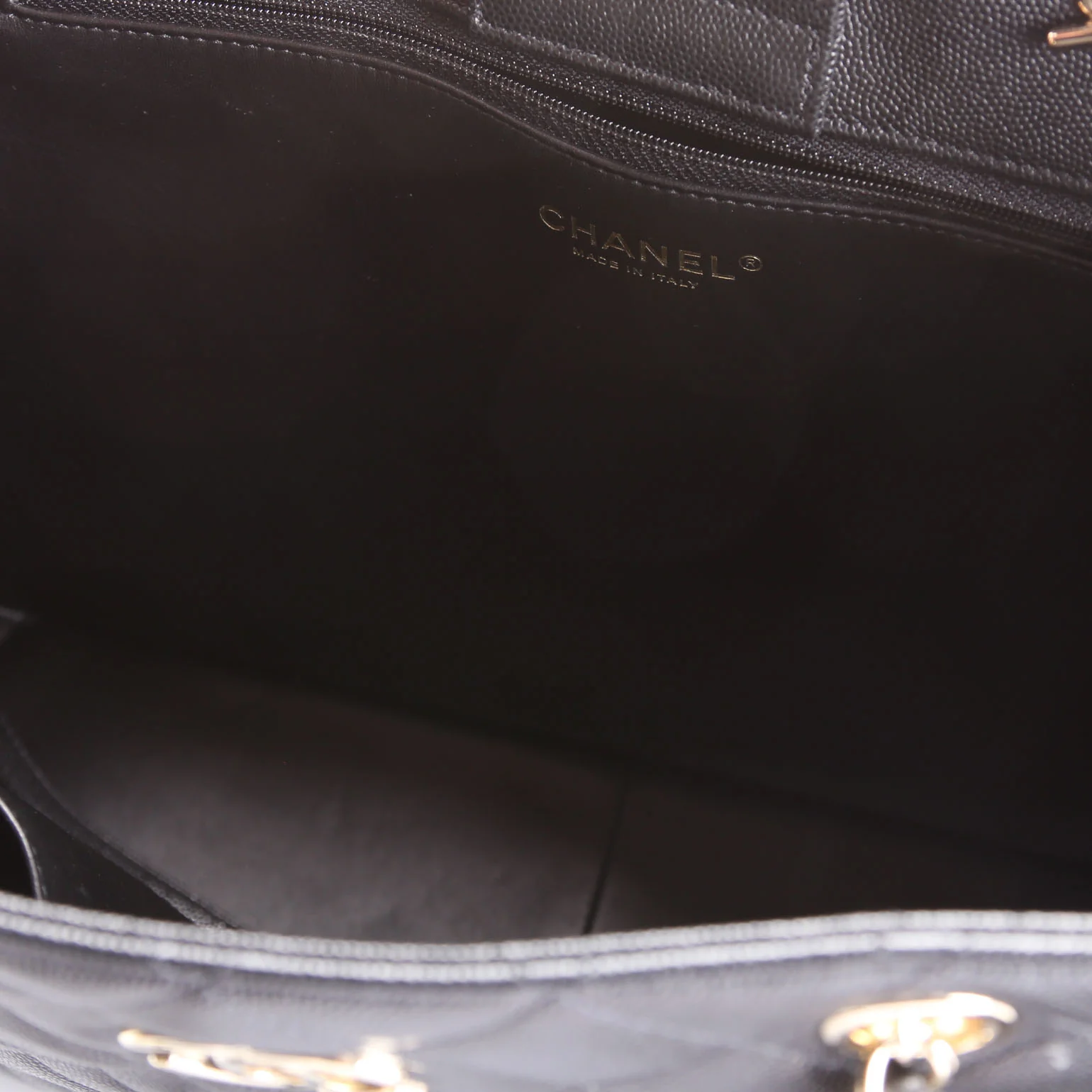 CC Shopper Tote Large Caviar RFID Black - Image 7