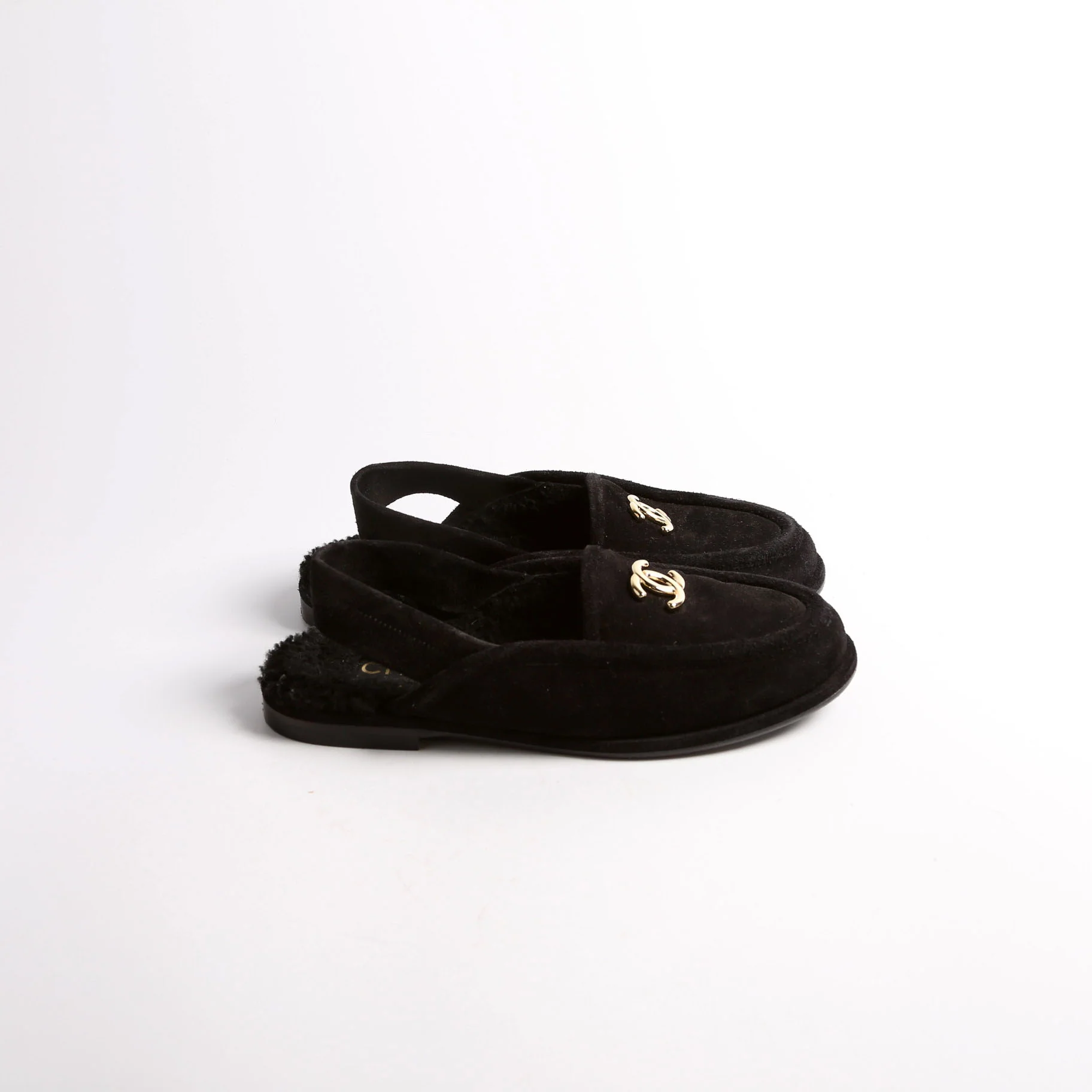 CC Slingback Loafers Size 36.5 Black - Image 5