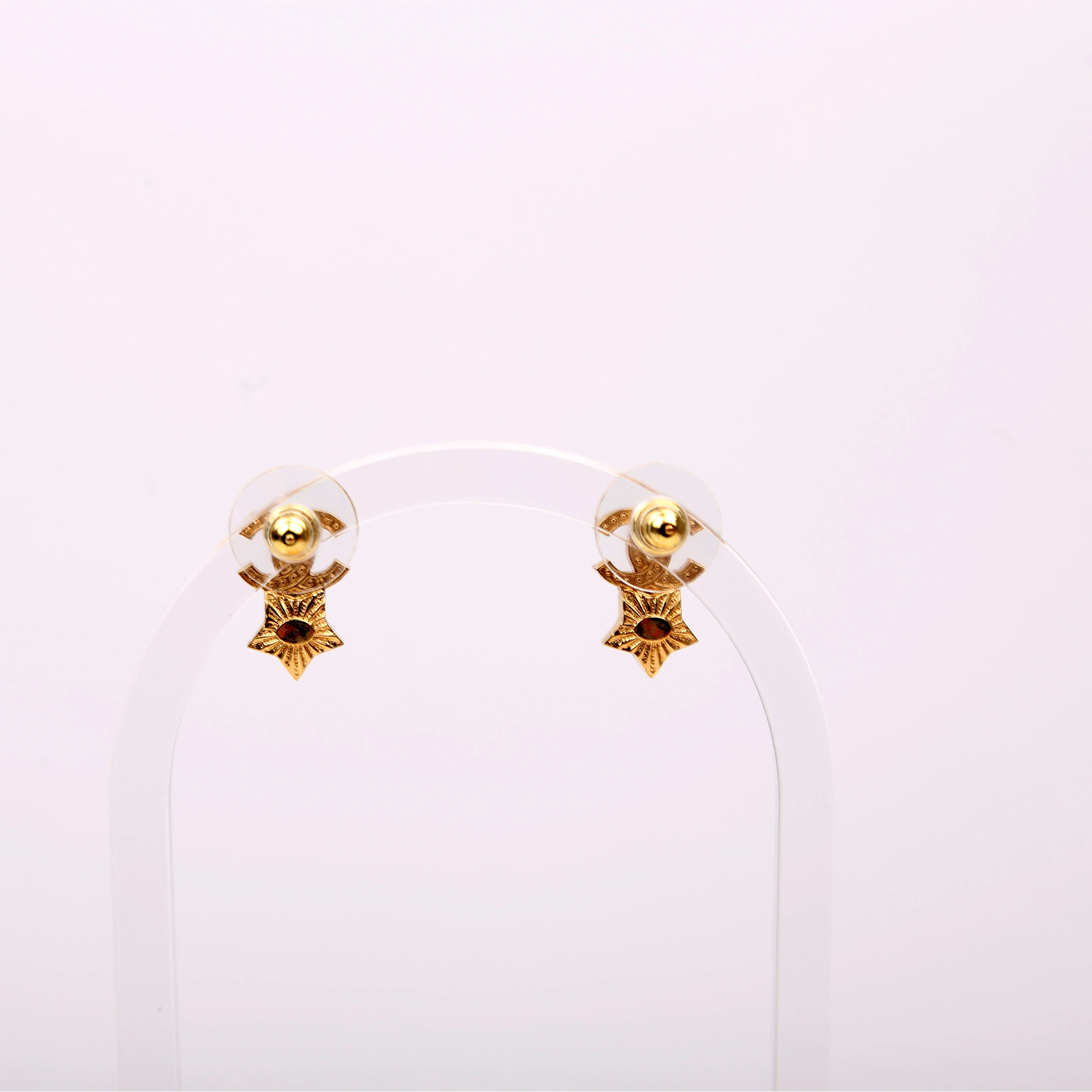 CC Strass Faux Pearl Star Drop Earrings - Image 2