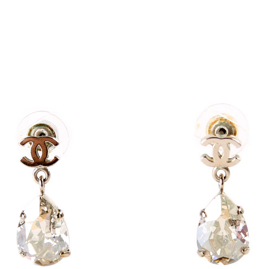CC Teardrop Rhinestone Earrings
