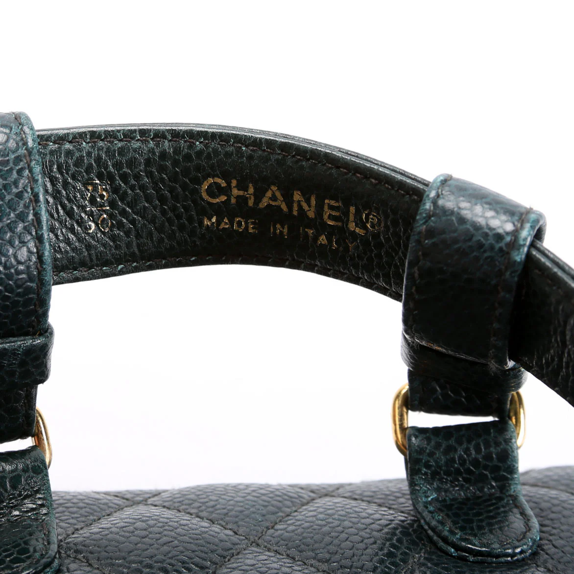 CC Turnlock Waist Belt Bag Vintage Size 75/30 Green - Image 11