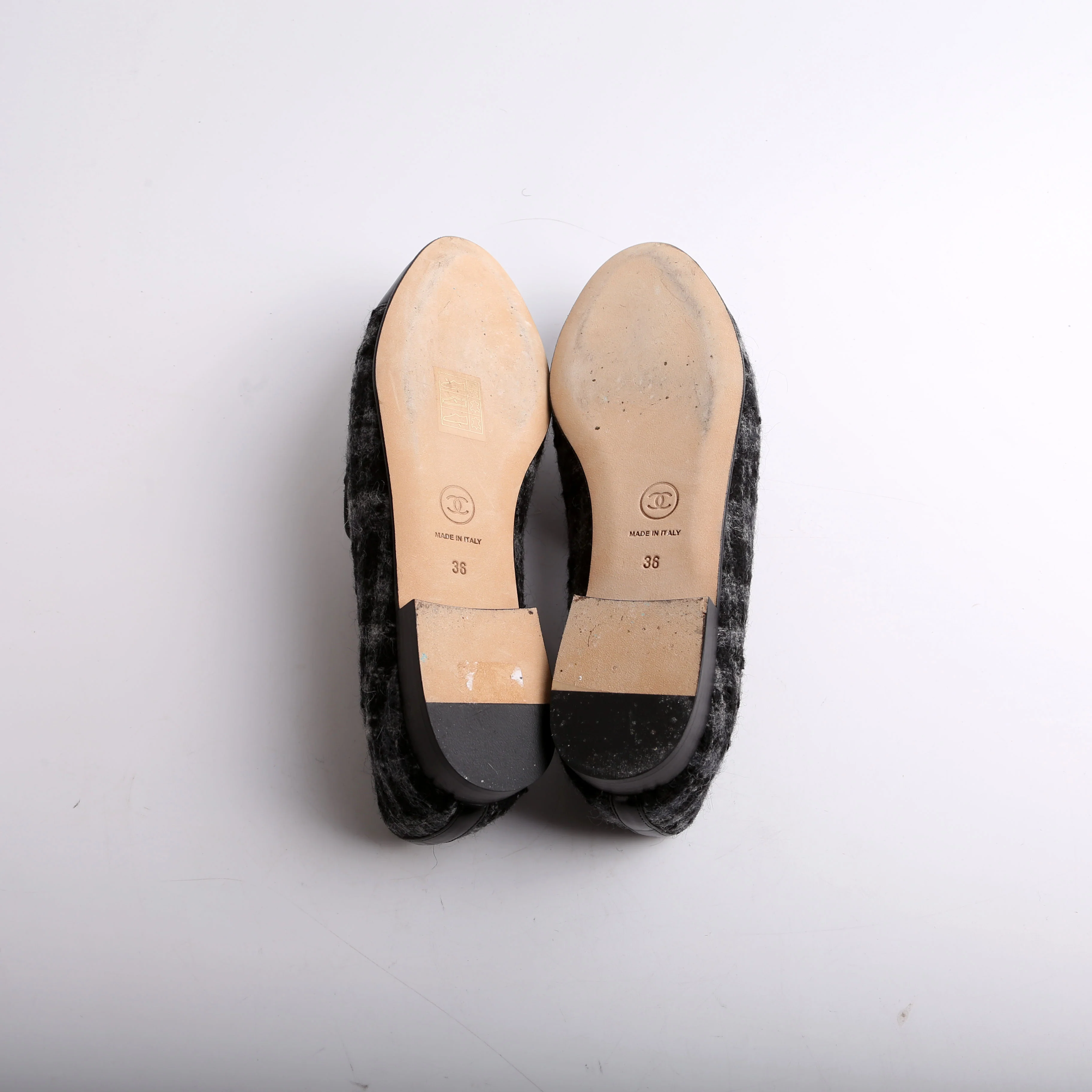 CC Tweed Loafers Size 36 - Image 8