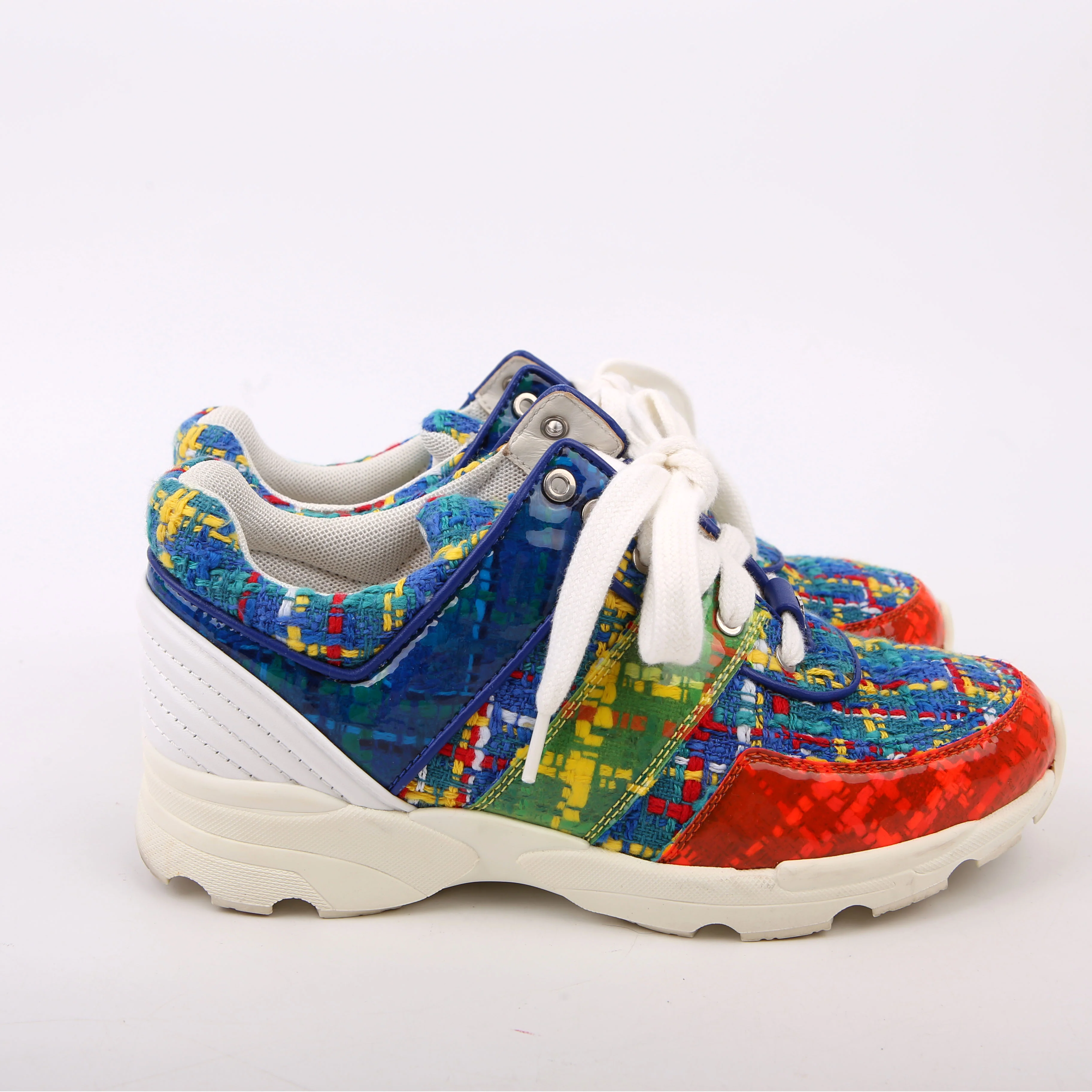 CC Tweed Sneakers Size 35 - Image 3