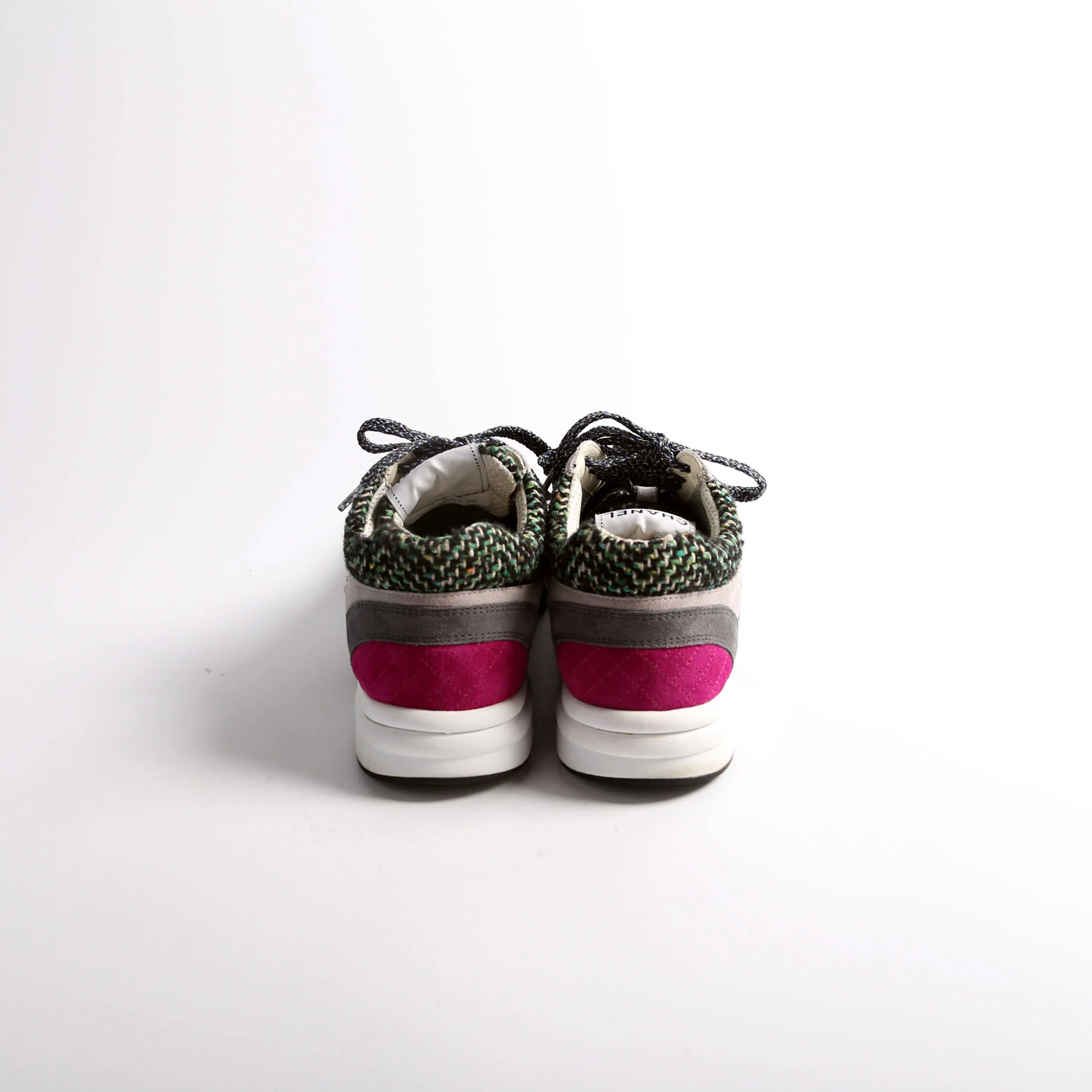 CC Tweed/Suede Trainers Size 39 - Image 4