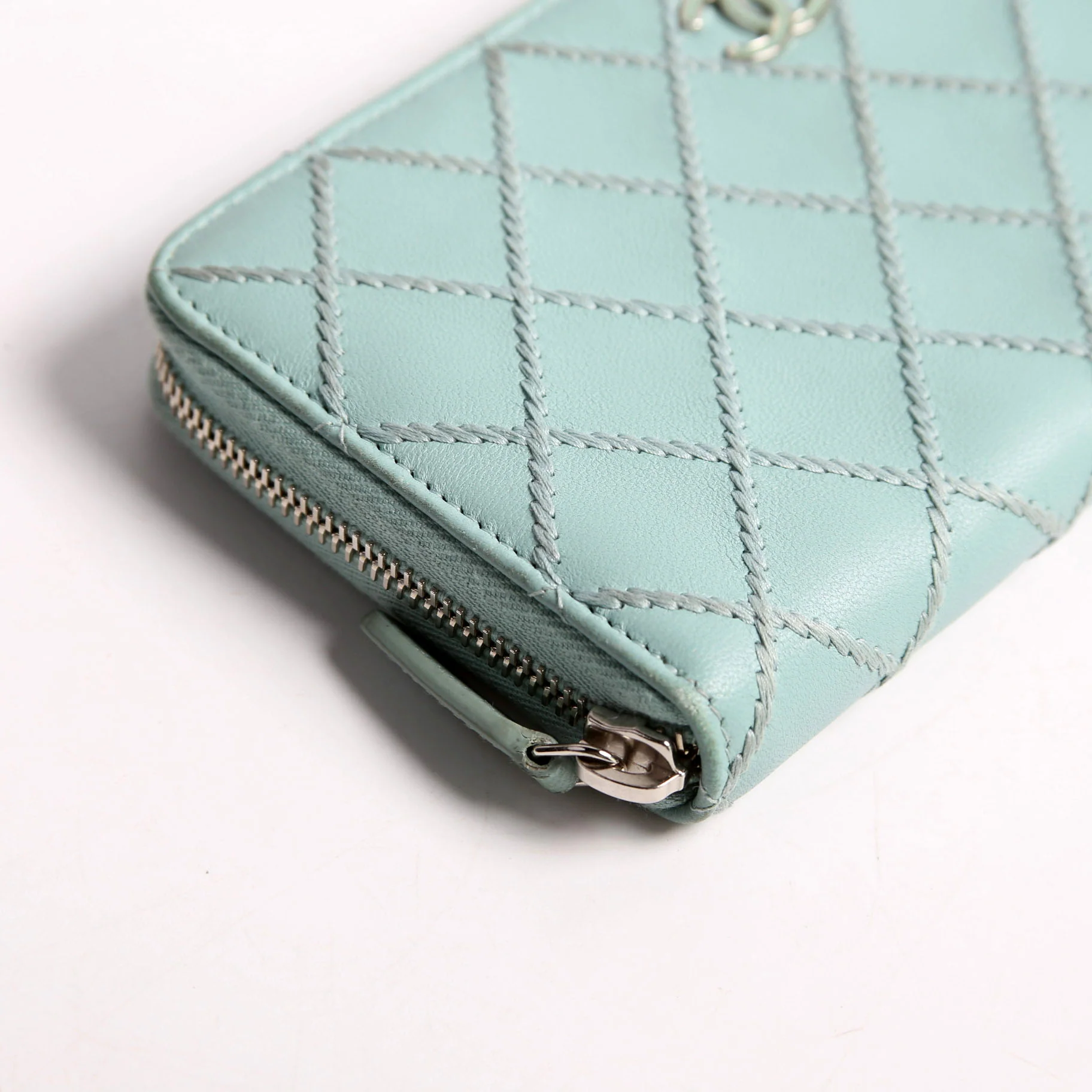 CC Wild Stitch Long Zip Around Wallet 29M Teal - Image 4