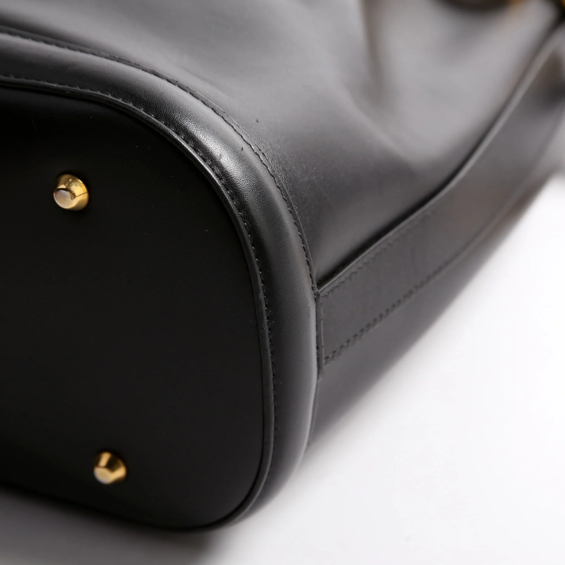 CD Embossed C'Est Bucket Bag Medium Black - Image 5