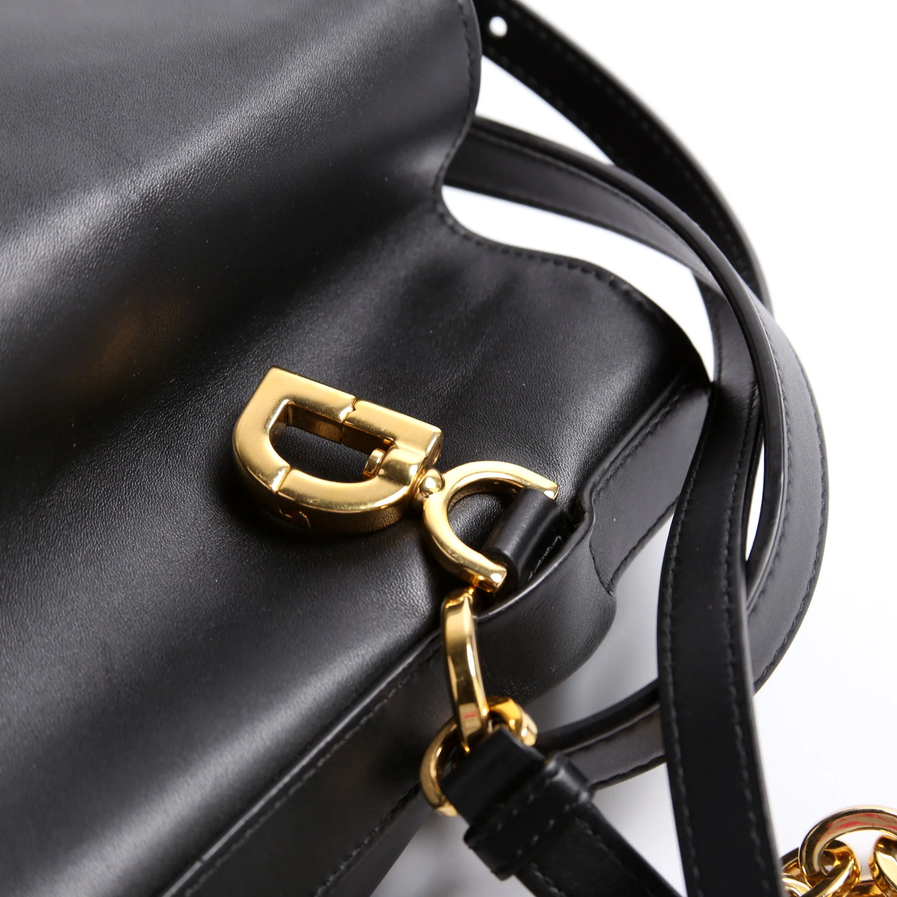 CD Embossed C'Est Bucket Bag Medium Black - Image 6