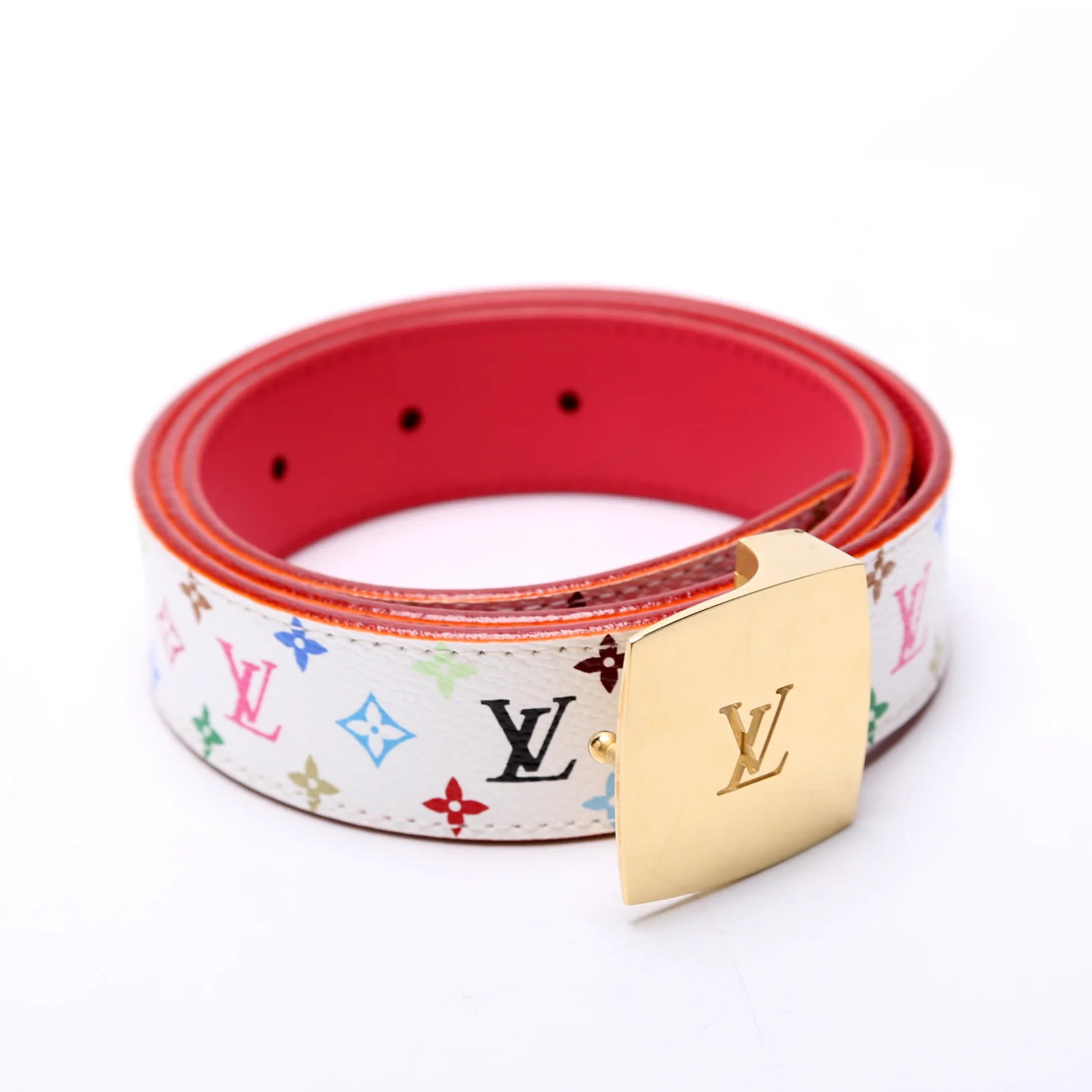 Ceinture Multicolor Monogram 30MM Belt Size 85/34 White/Pink - Image 2