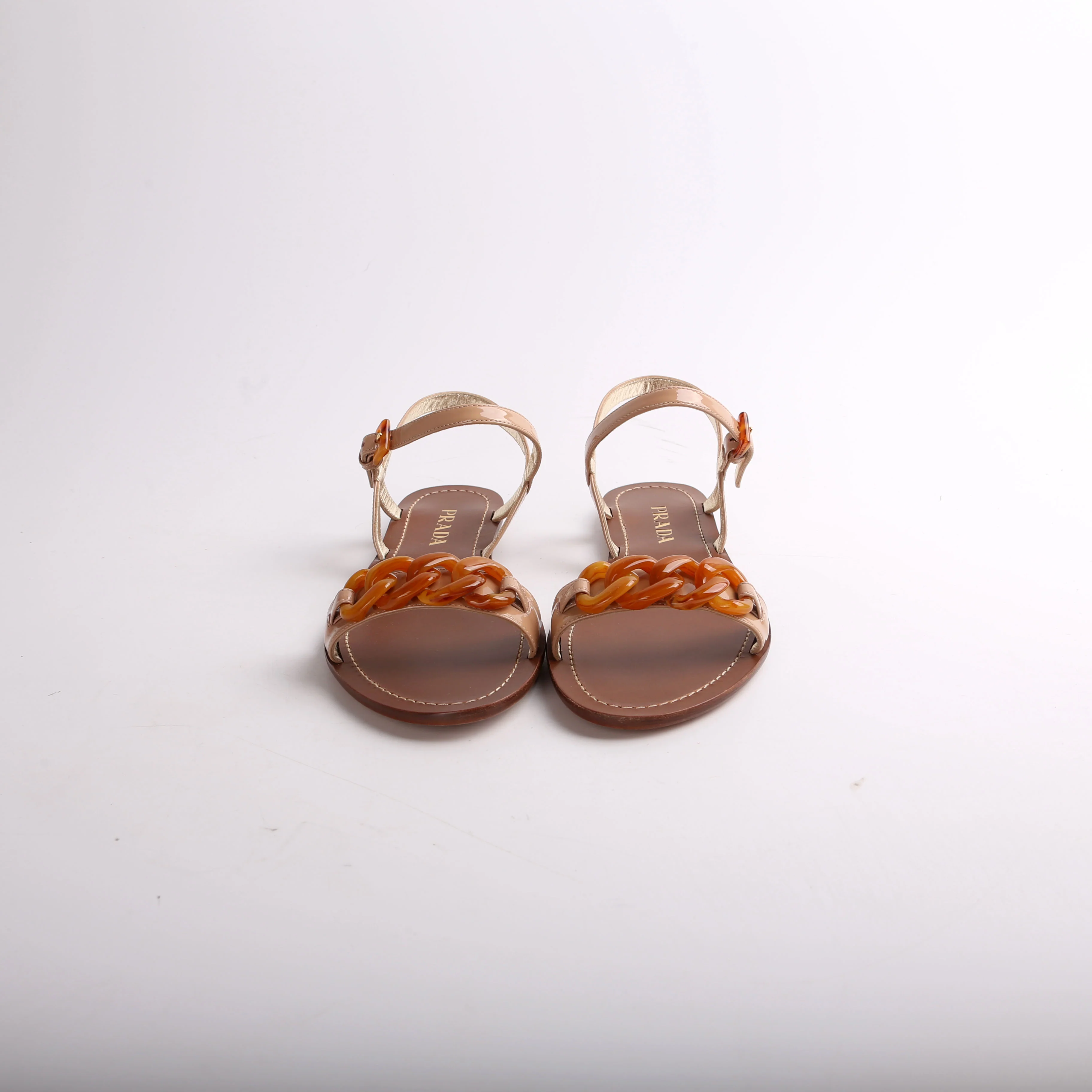 Chain Detail Ankle Strap Sandals Size 40 - Image 2