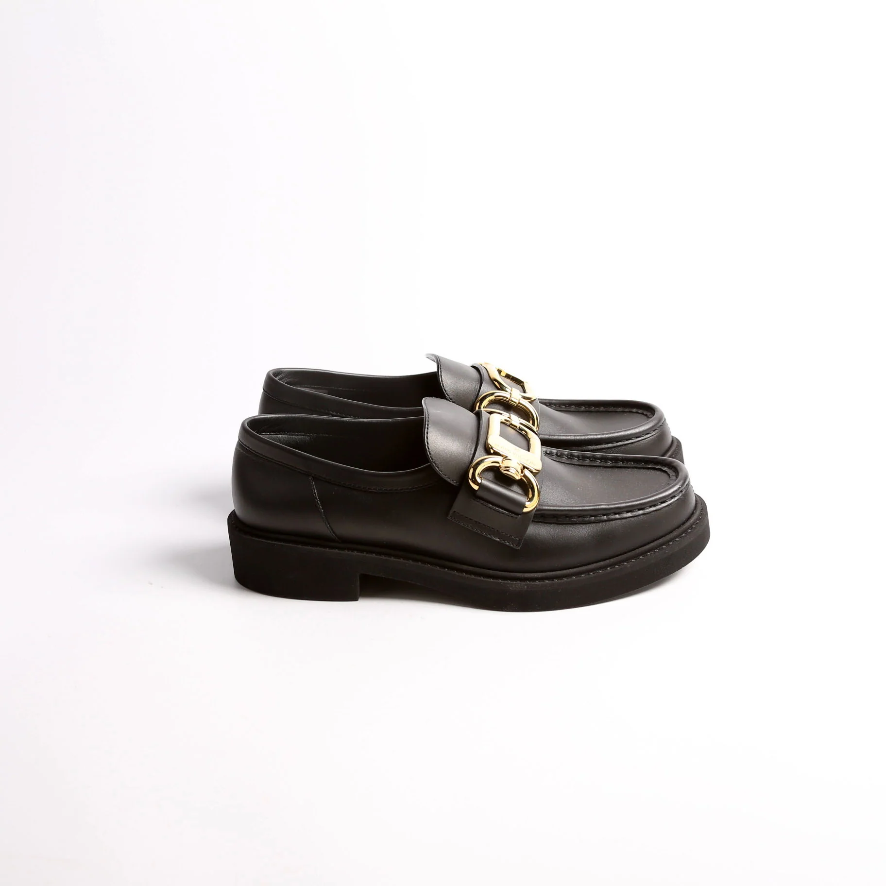 Chain Link Loafers Size 39.5 Black - Image 5