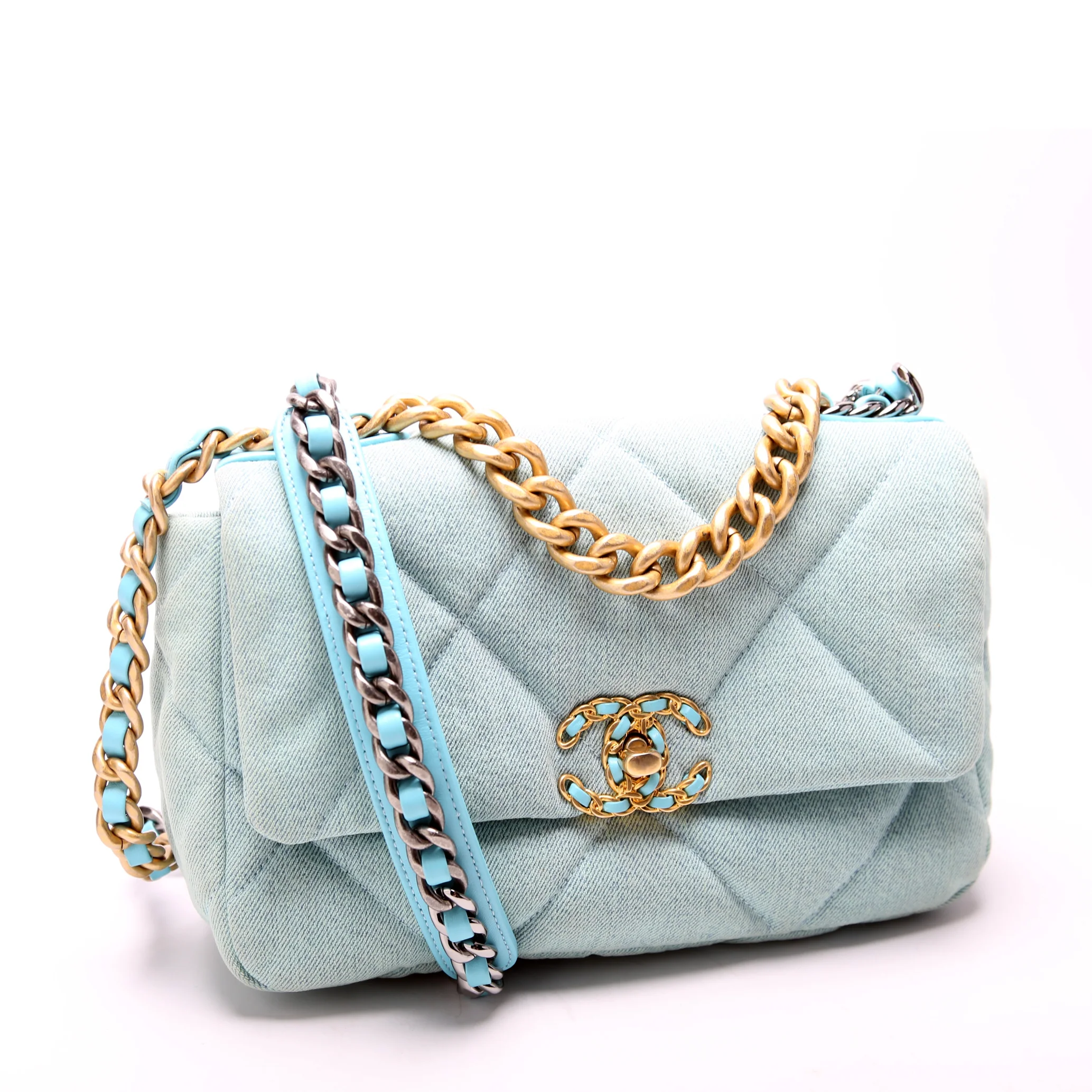 Chanel 19 Medium Denim 31M Blue - Image 2