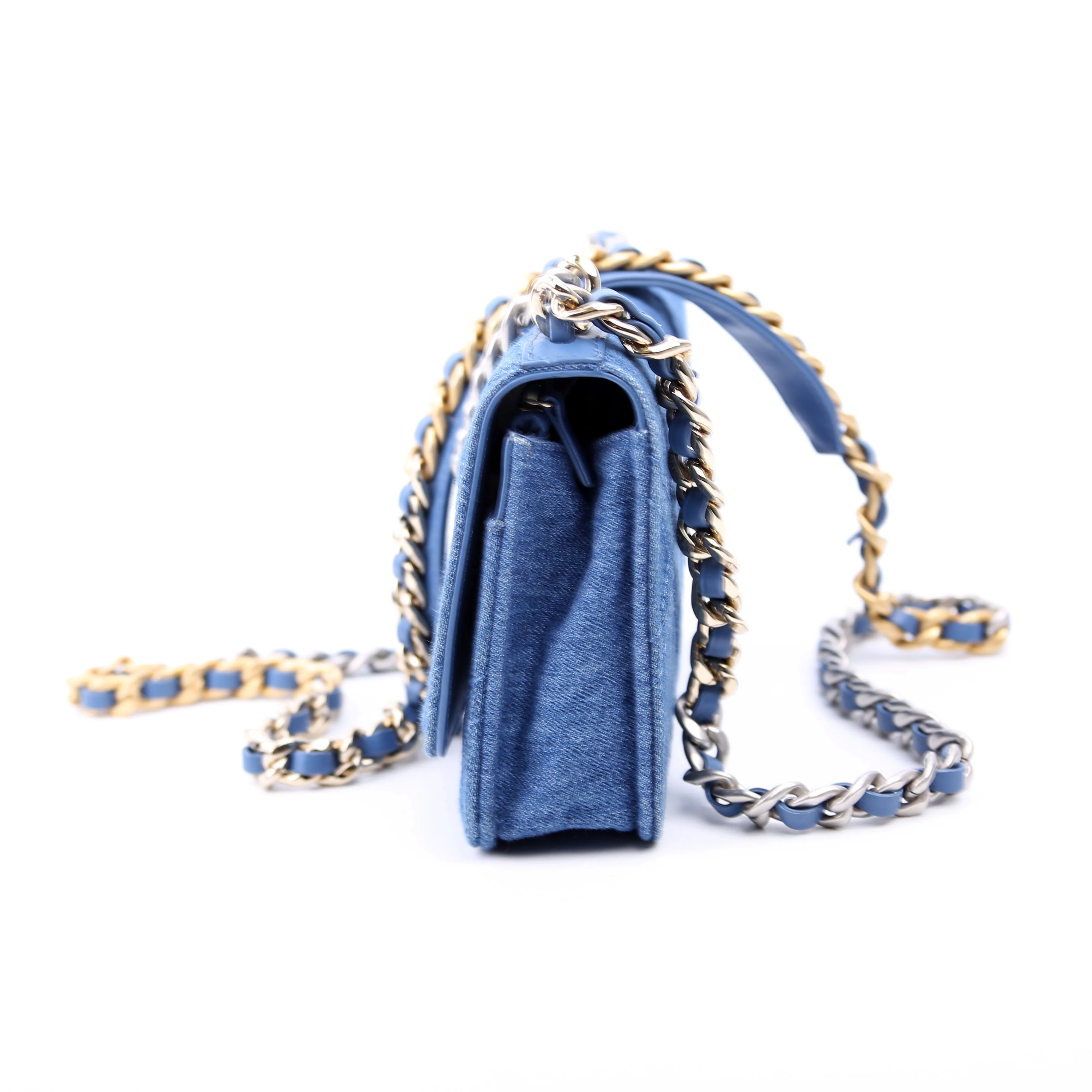Chanel 19 WOC Quilted Denim 29M - Image 4