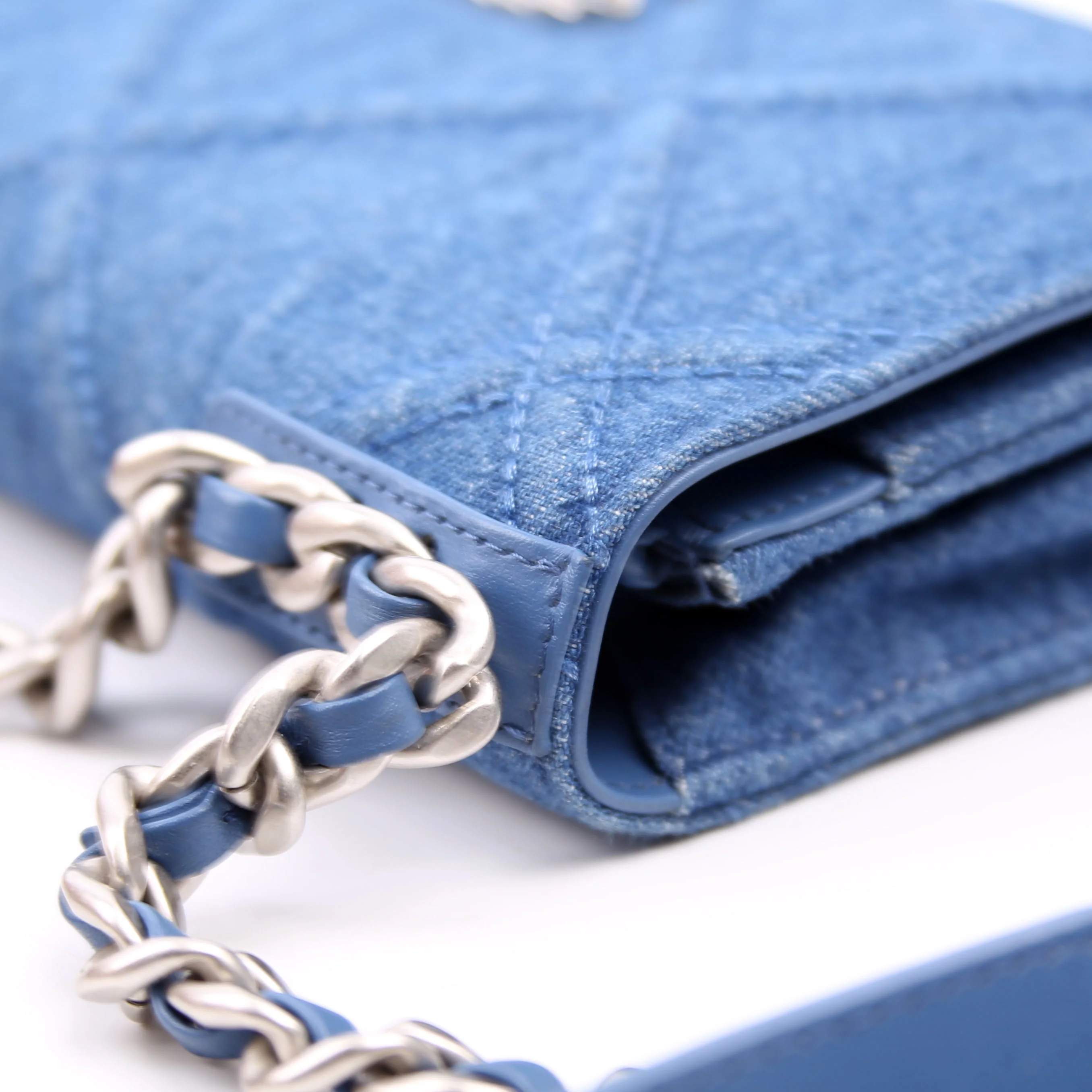 Chanel 19 WOC Quilted Denim 29M - Image 9