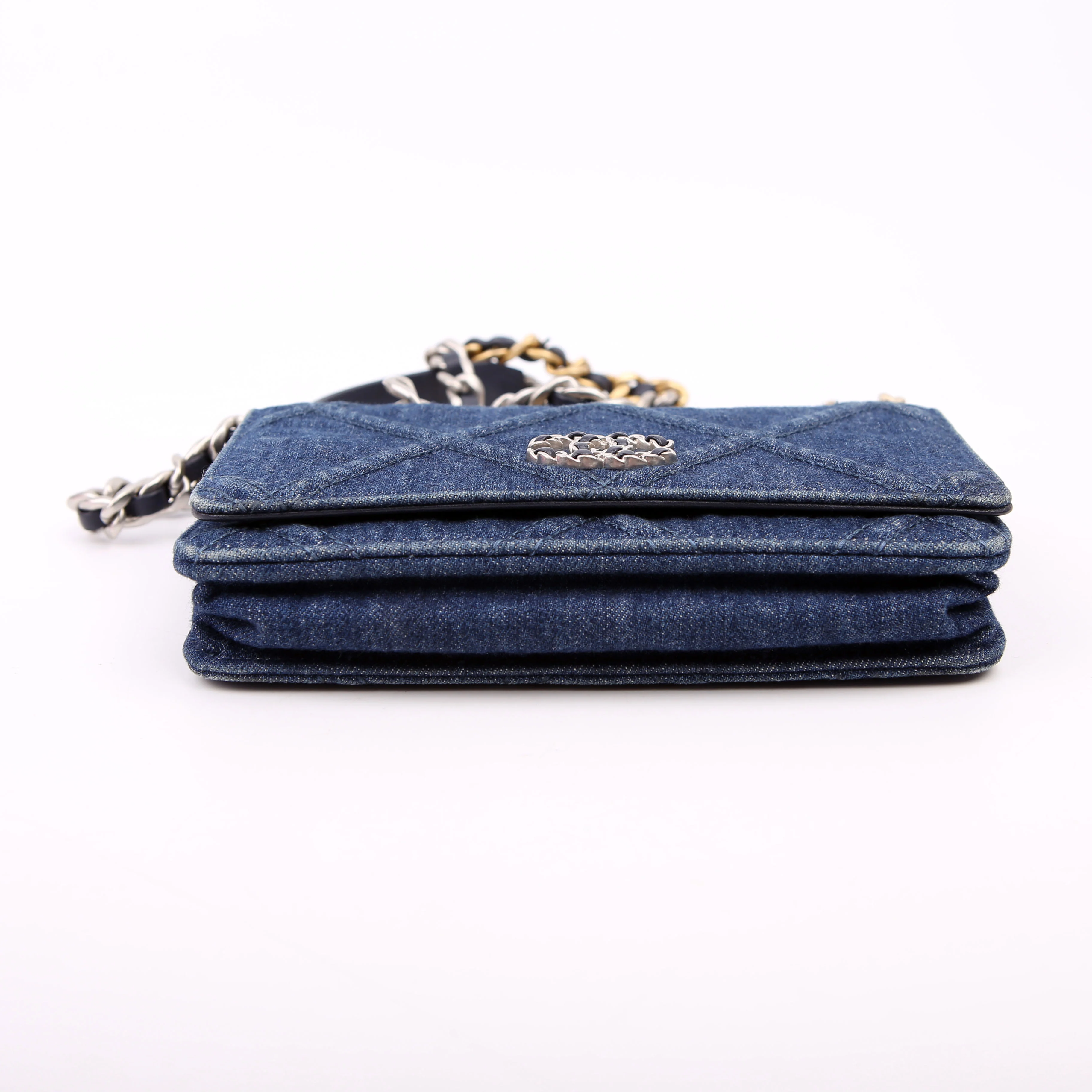 Chanel 19 WOC Quilted Denim RFID - Image 4