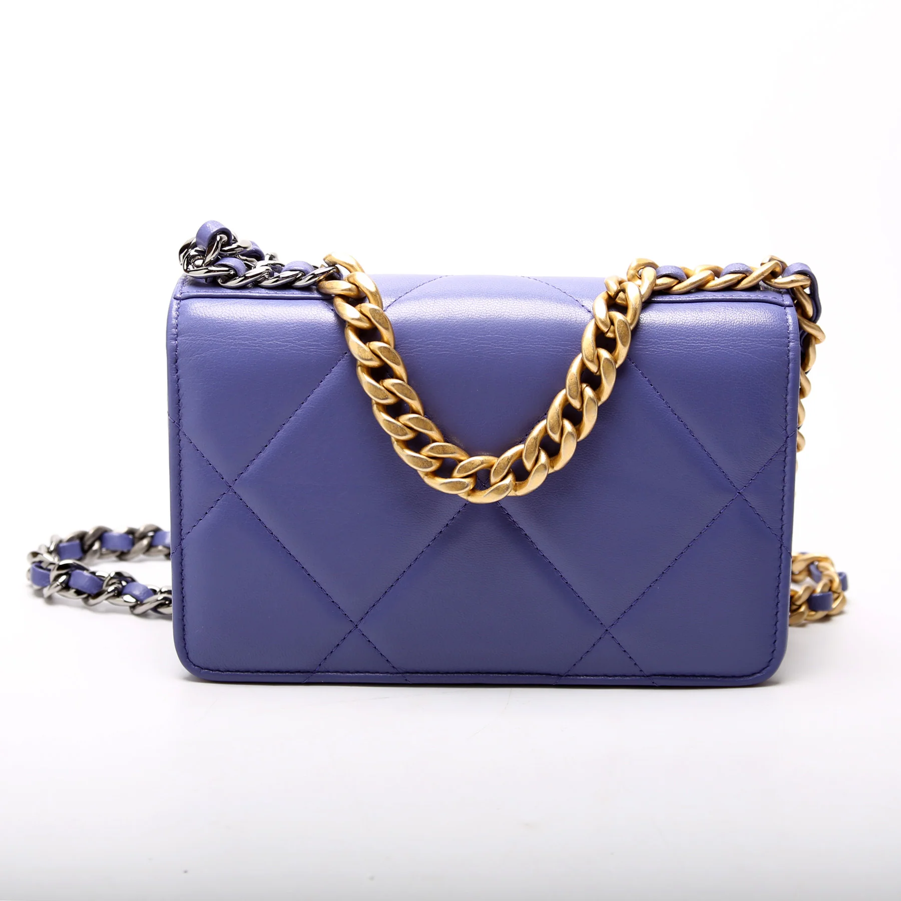 Chanel 19 WOC Quilted Lambskin 30M Purple - Image 4