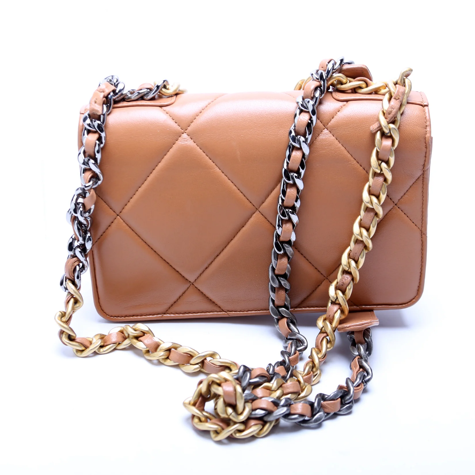 Chanel 19 WOC Quilted Lambskin RFID Brown - Image 3