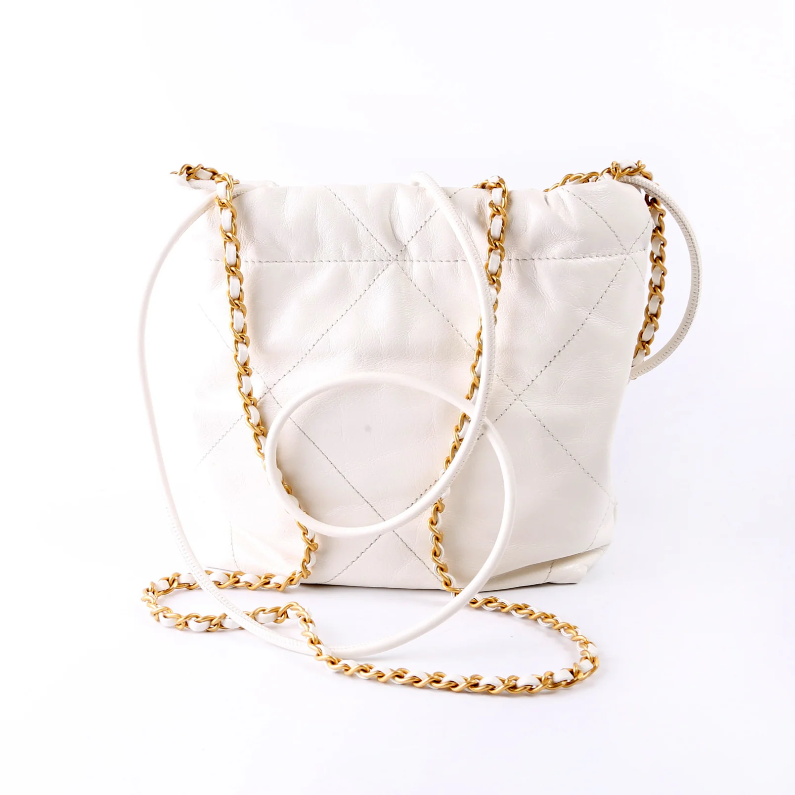 Chanel 22 Mini Quilted Calfskin RFID White - Image 2