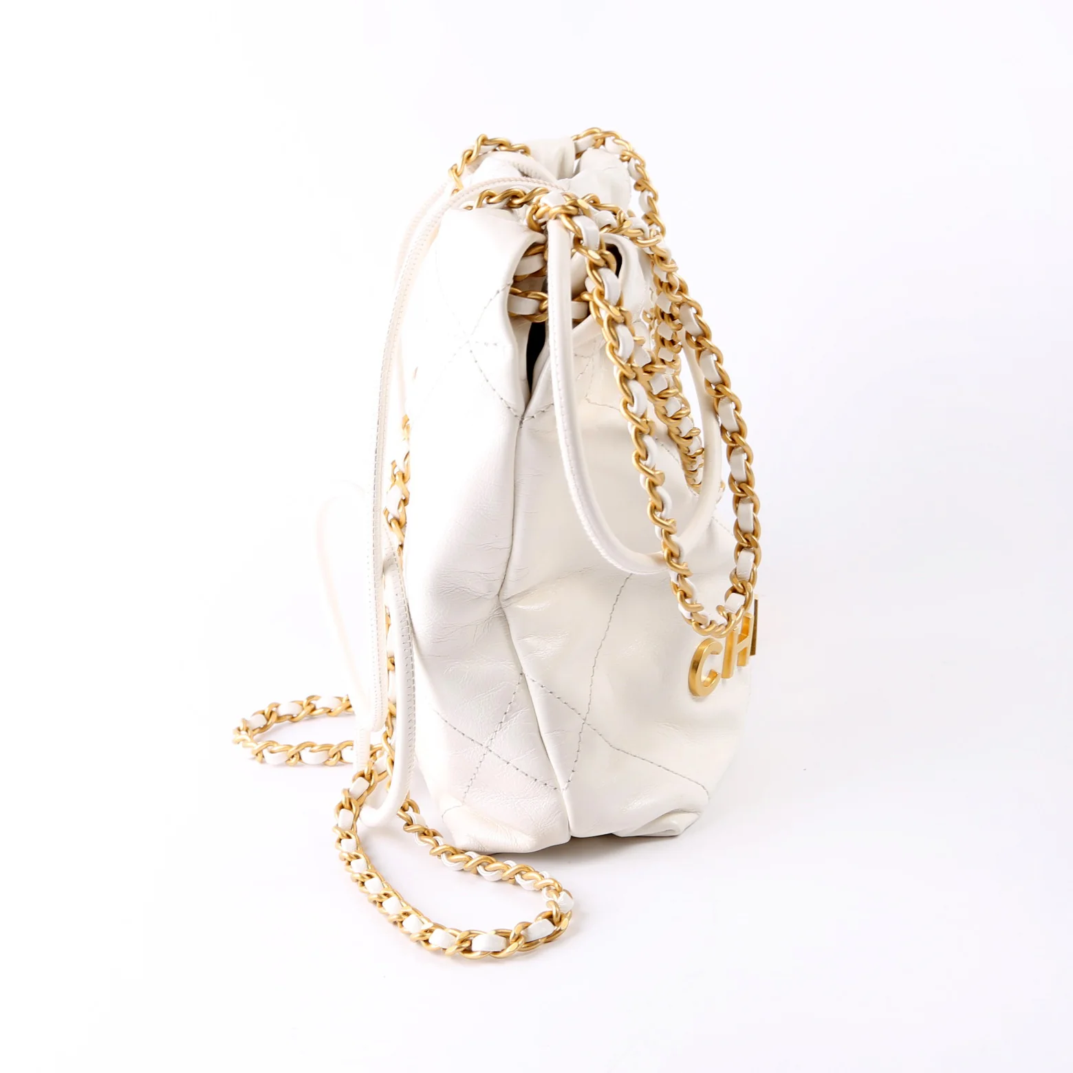 Chanel 22 Mini Quilted Calfskin RFID White - Image 3