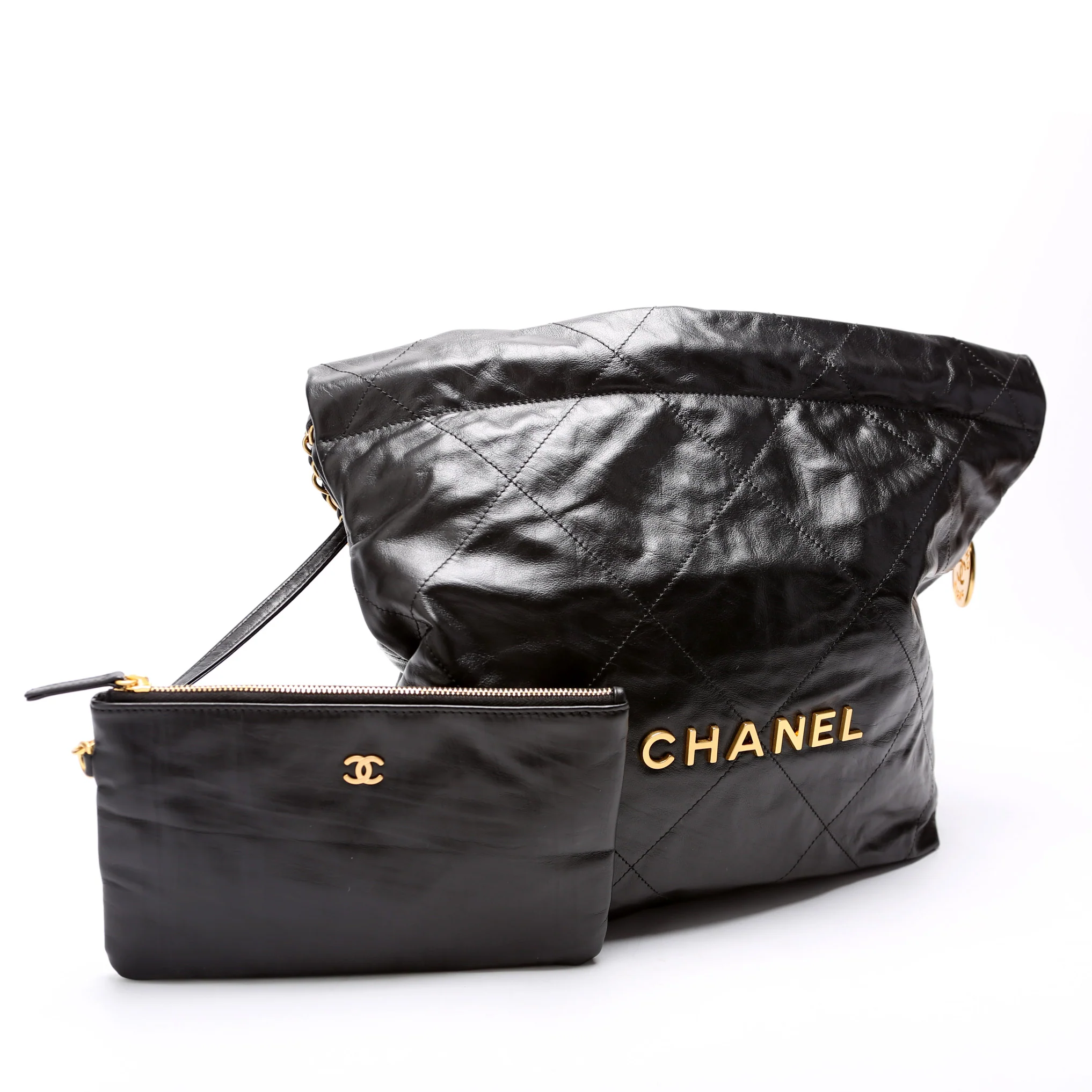 Chanel 22 Shiny Quilted Calfskin - Image 2