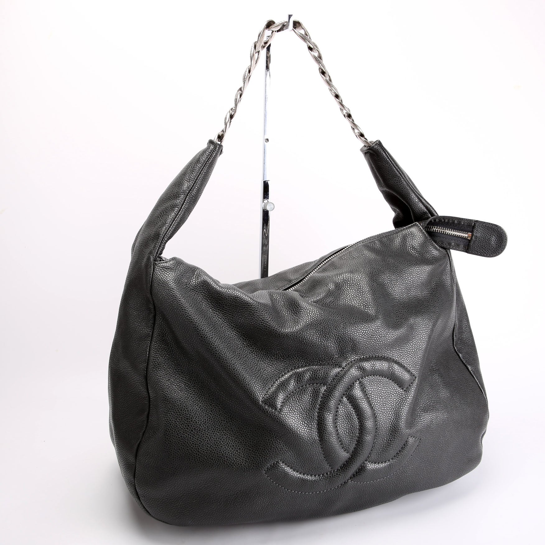 Chanel 31 Caviar Hobo Black/Silver - Image 2