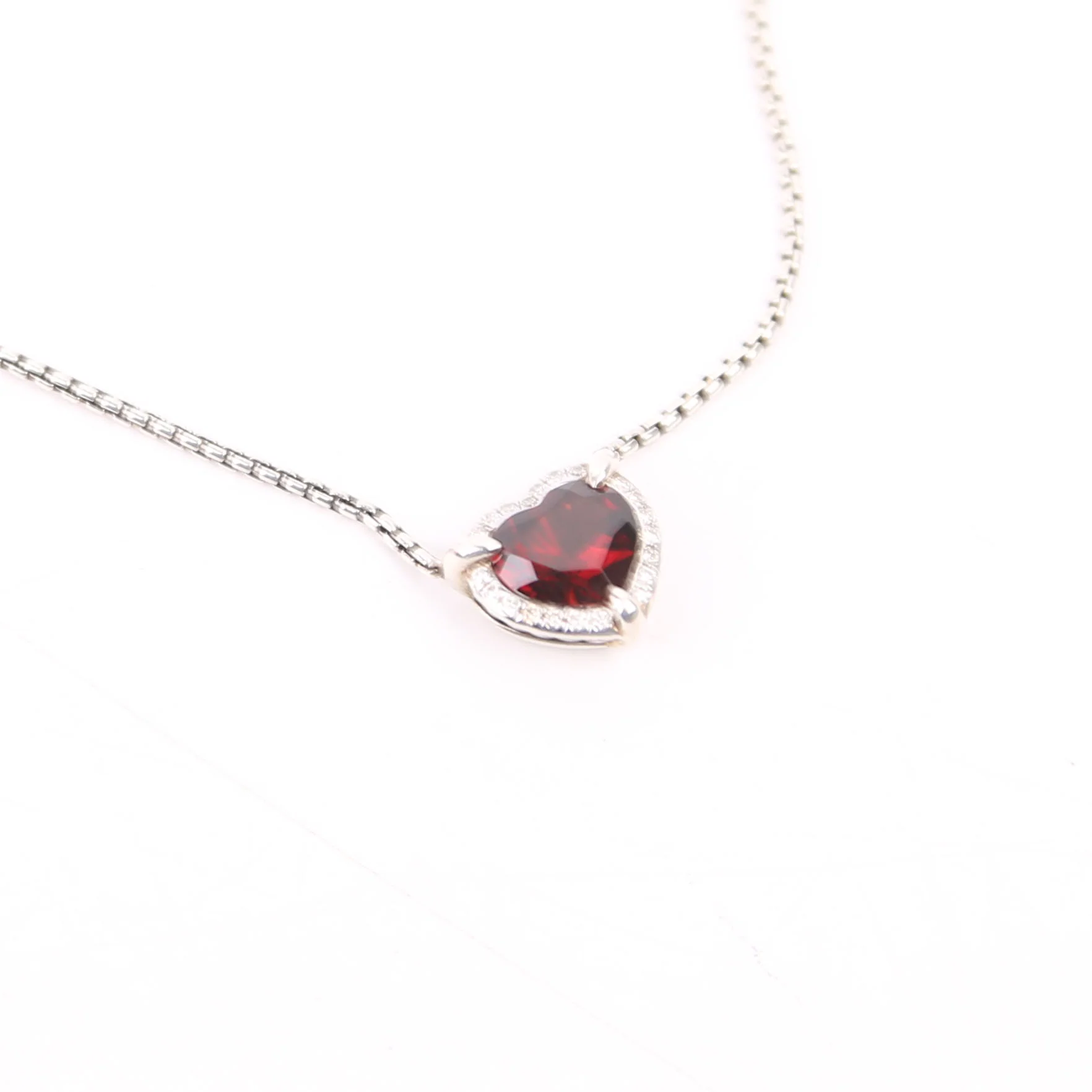 Chatelaine Heart Necklace 945/Garnet - Image 2