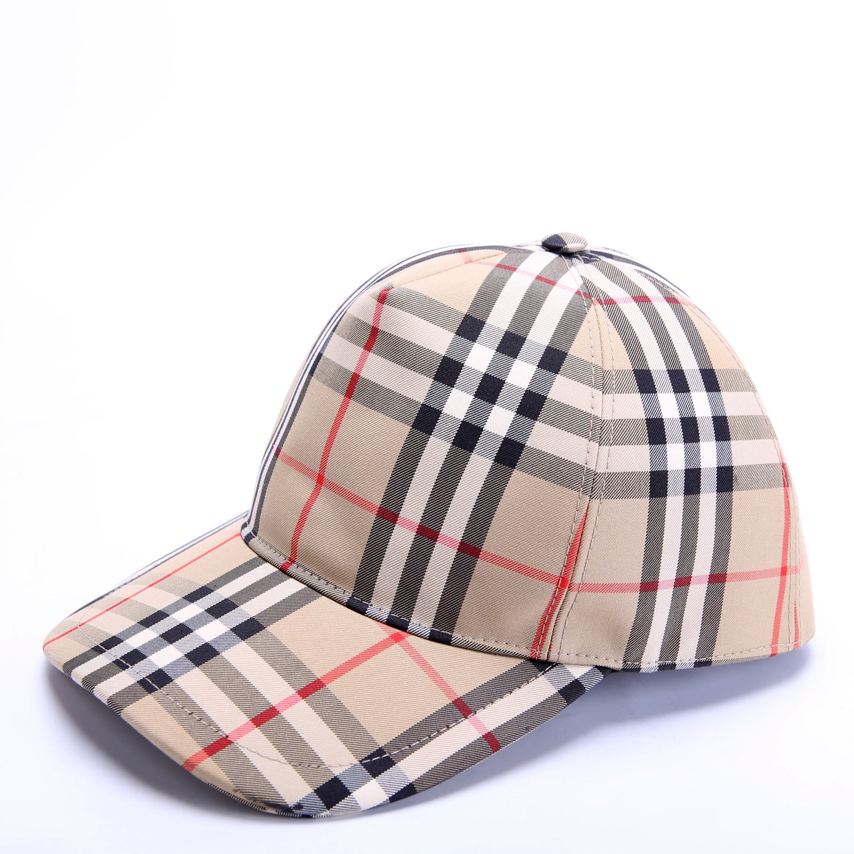 Check Baseball Cap Size Small Tan - Image 2