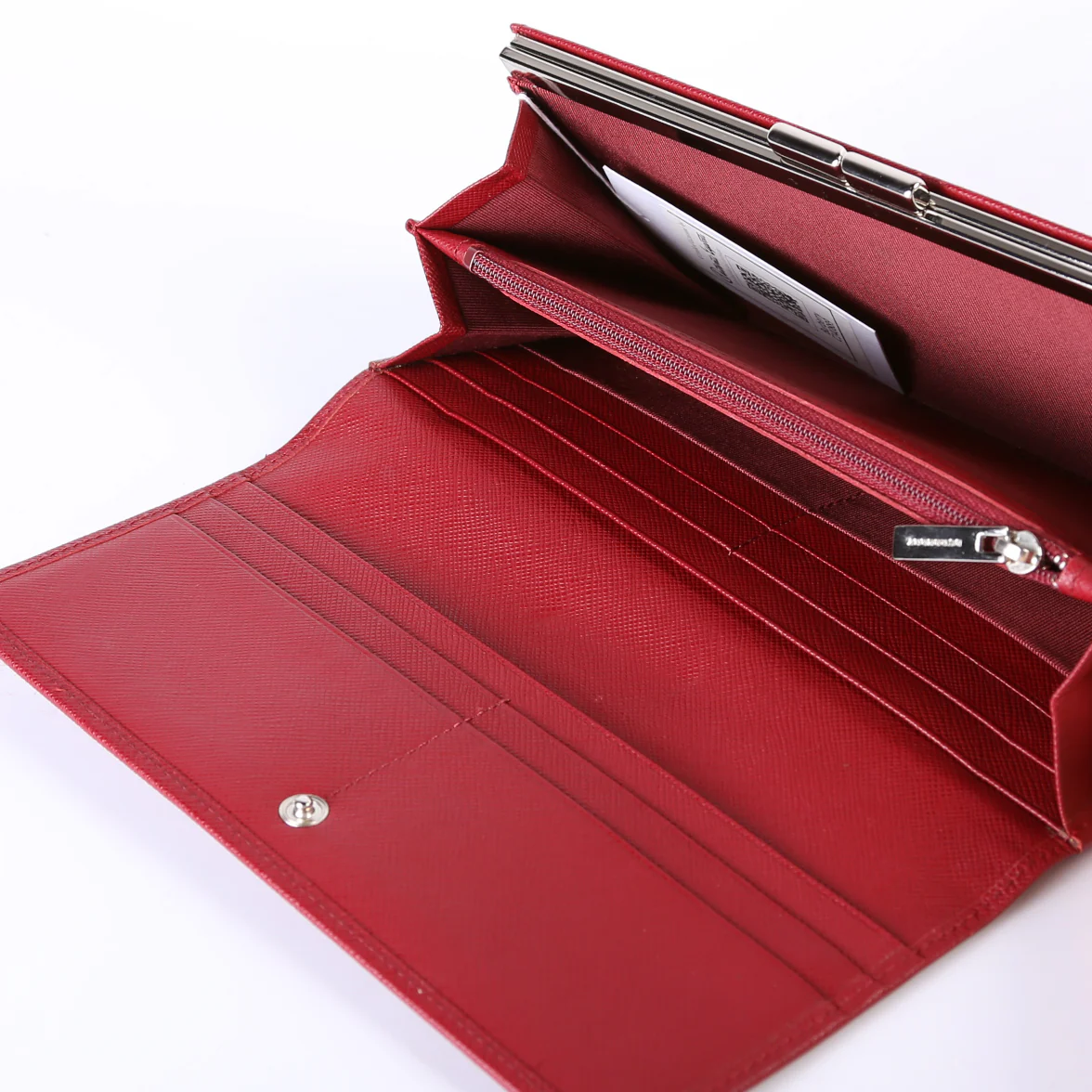 Check Embossed Long Flap Wallet - Image 10