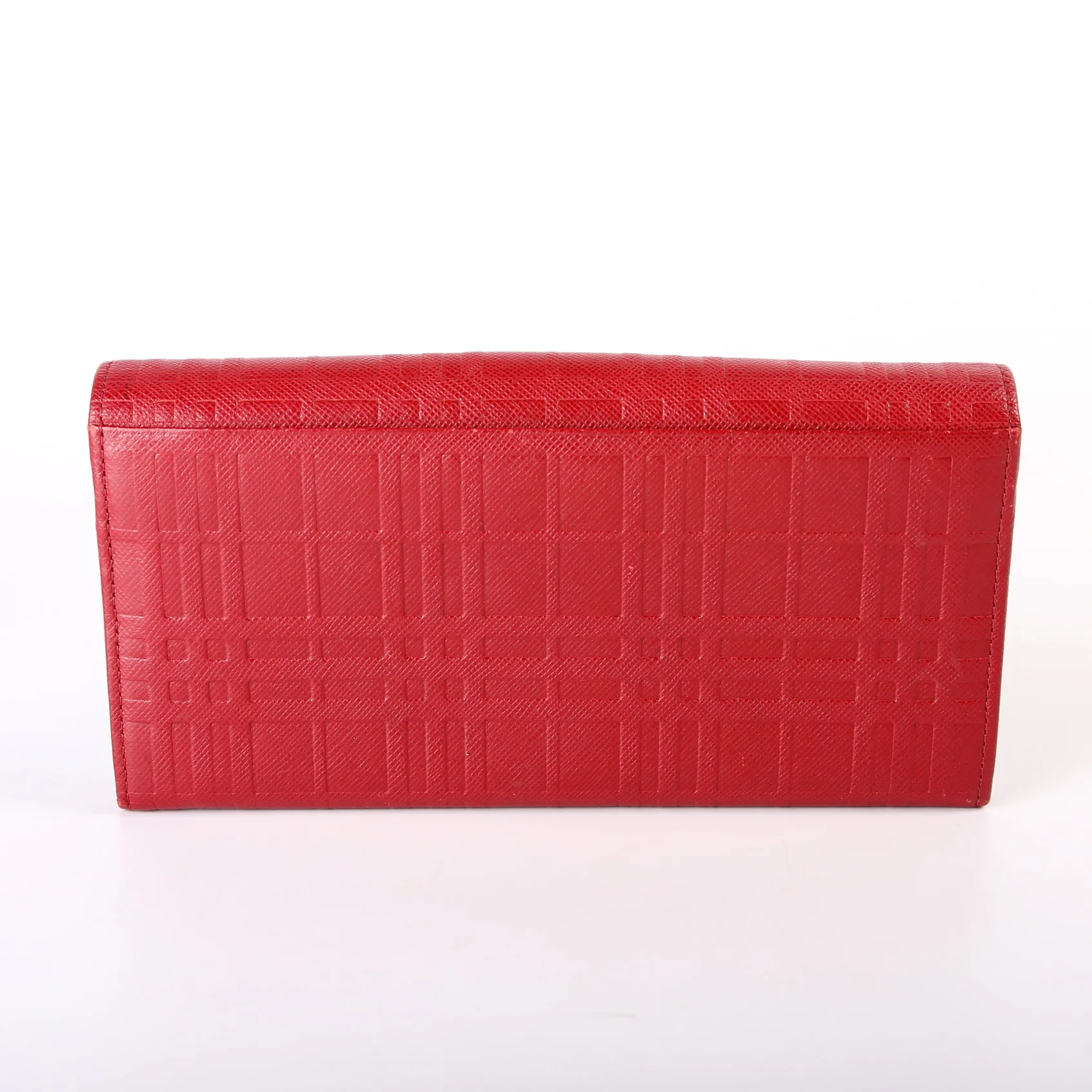 Check Embossed Long Flap Wallet - Image 2