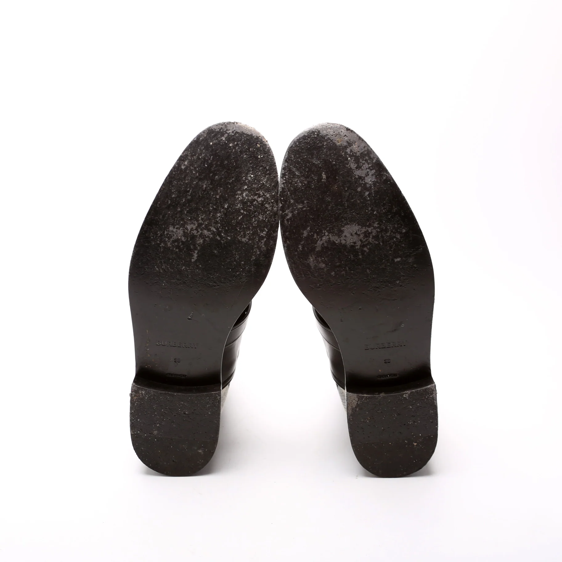 Check Leather Ankle Boots Size 38 - Image 7